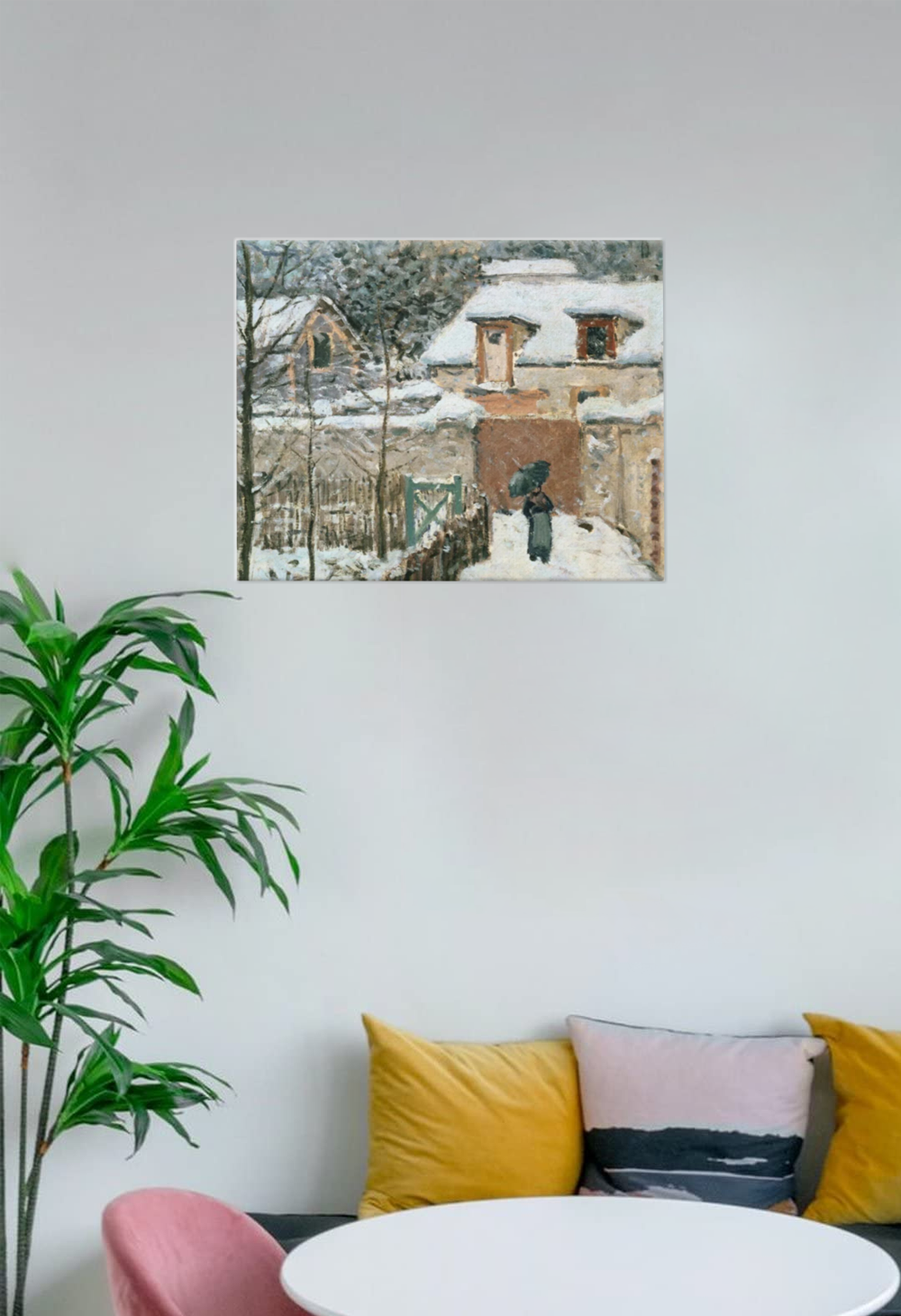 Snow at Louveciennes by Alfred Sisley Canvas Print