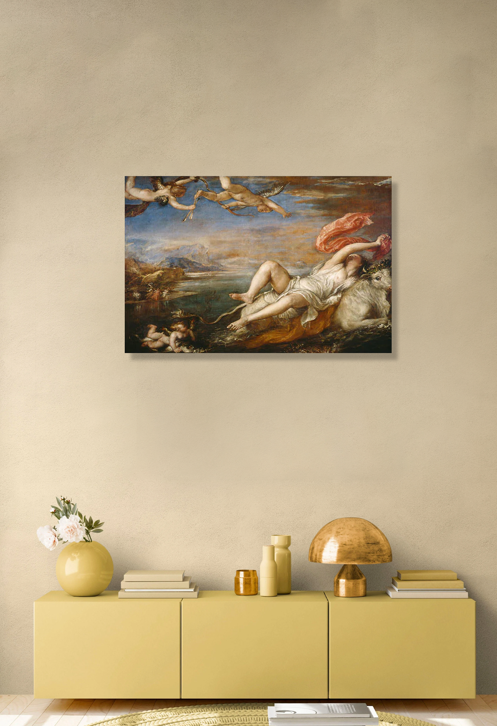 The Rape of Europa by Titian Tiziano Vecelli Canvas Art Print