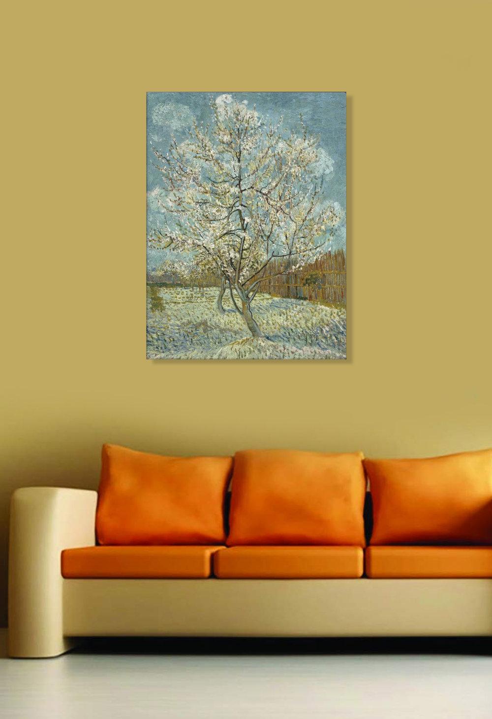 The pink peach tree by Vincent van Gogh Gallery Wrap Canvas Print