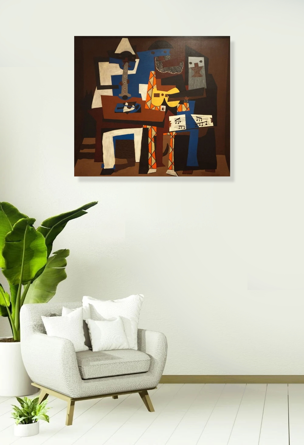 Three Musicians by Pablo Picasso Gallery Wrap Canvas Print