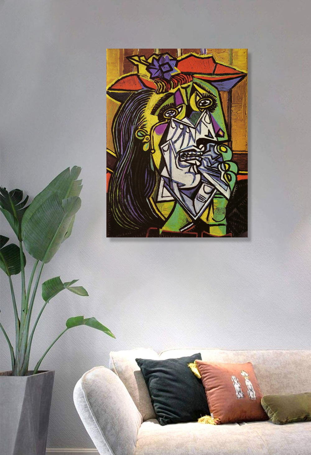 The Woman Weeping Canvas Art By Picasso - Gallery Wrap Print