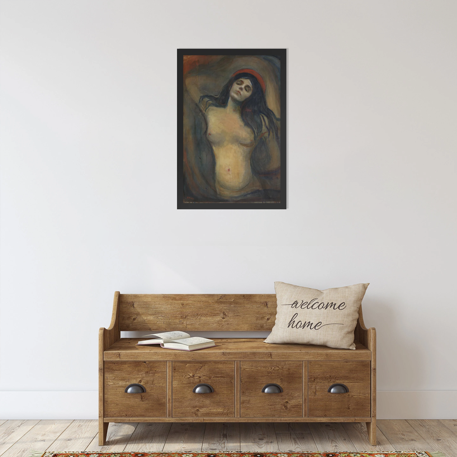 Madonna Art By Edvard Munch Framed Canvas Print