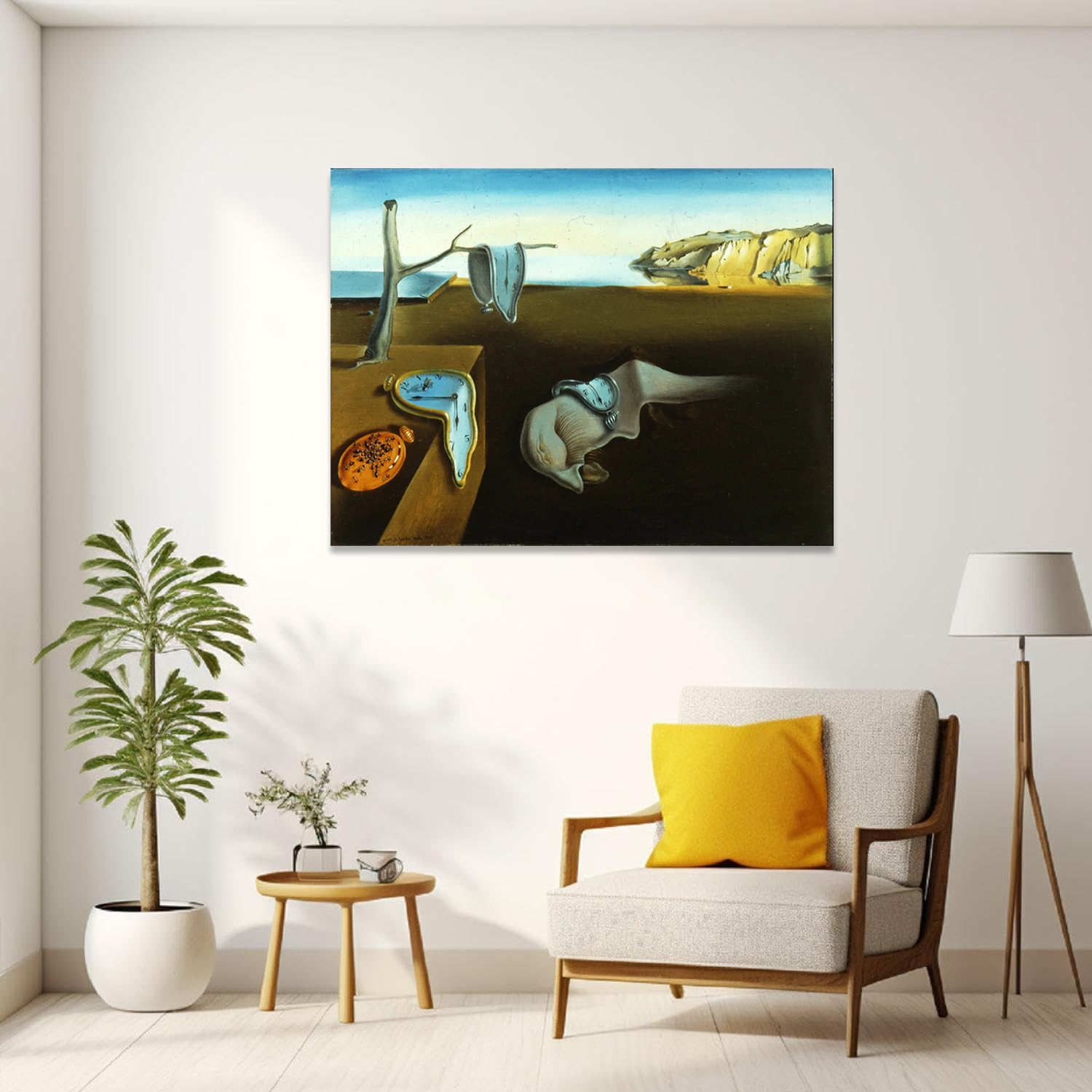 Persistence of Memory Art By Salvador Dali in Gallery Wrap Canvas Print