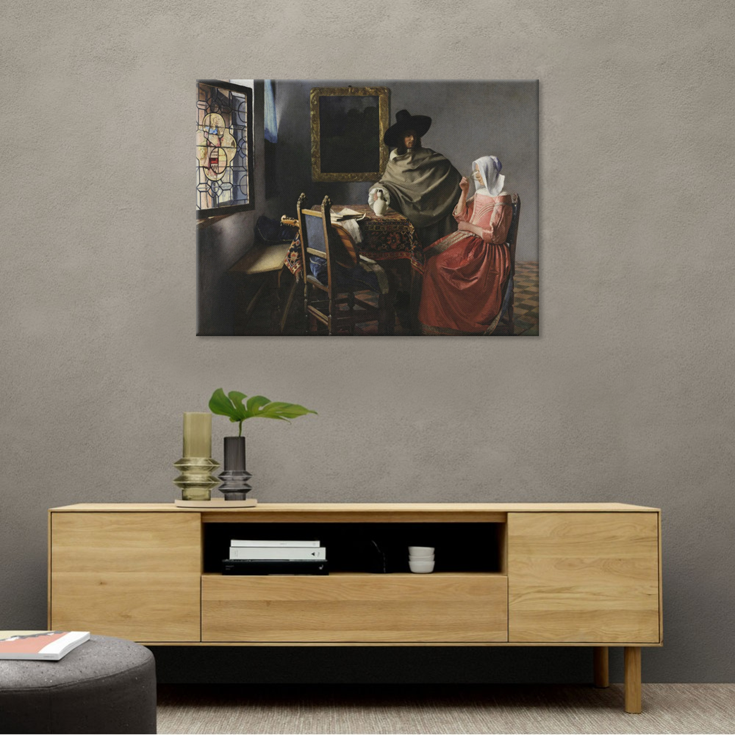 The Wine Glass Art By Johannes Vermeer Gallery Wrap Canvas Print