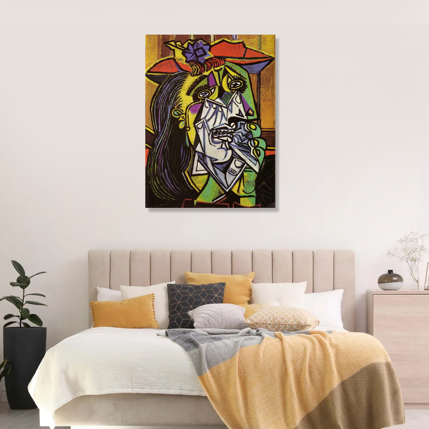 The Woman Weeping Canvas Art By Picasso - Gallery Wrap Print