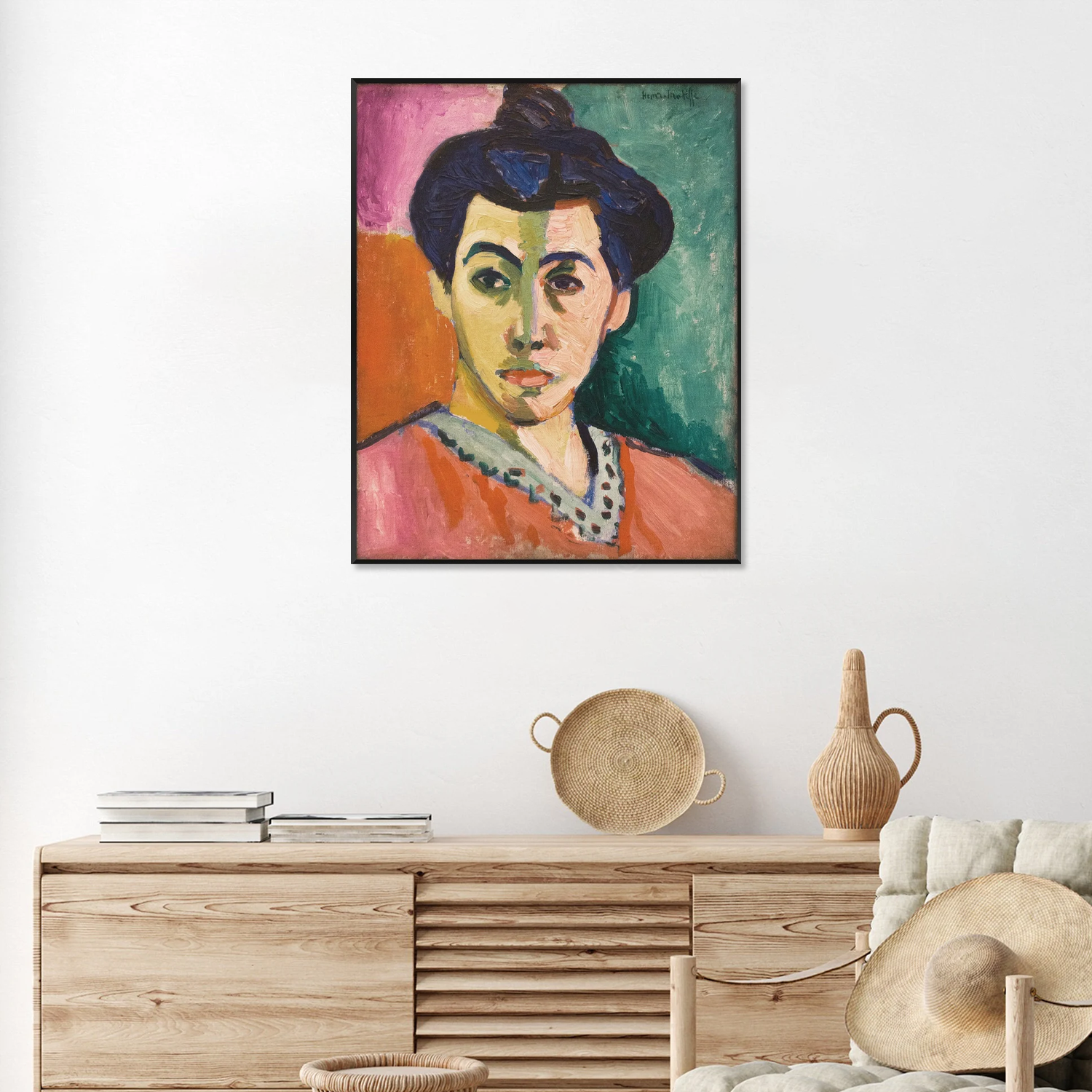 Henri Matisse - The Green Stripe Canvas Print Framed