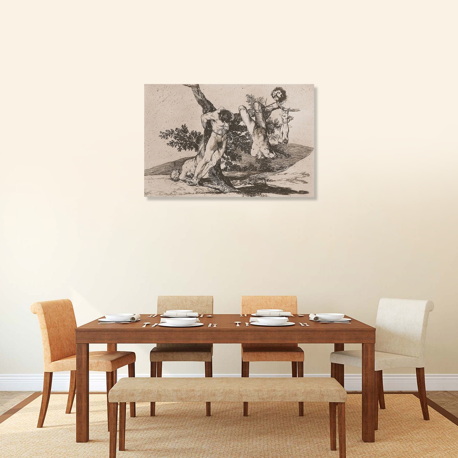 The Disasters of War Canvas Art Print by Francisco De Goya -(0.75" Deep) & (1.50" Deep)