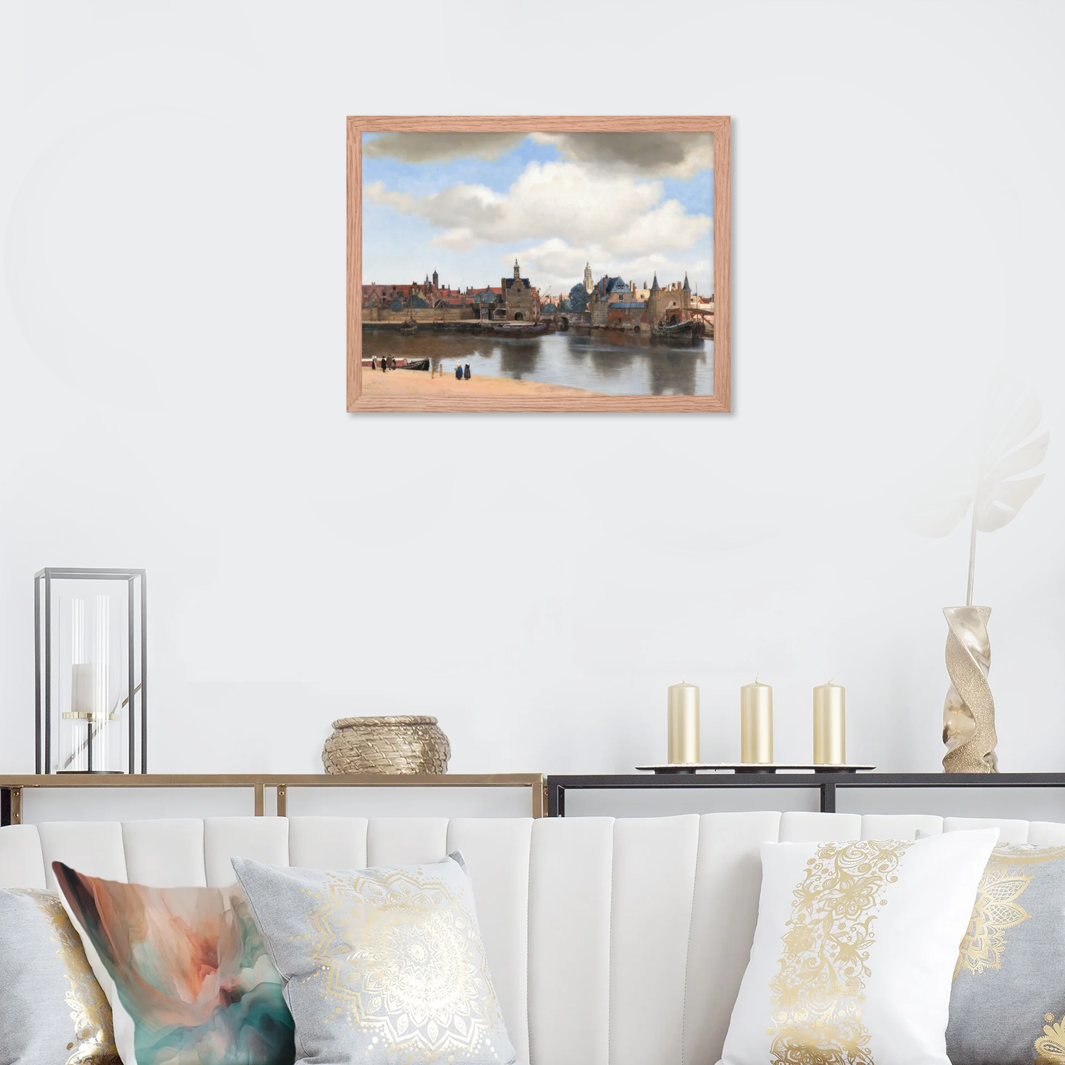 View of Delft Art By Johannes Vermeer Framed Print