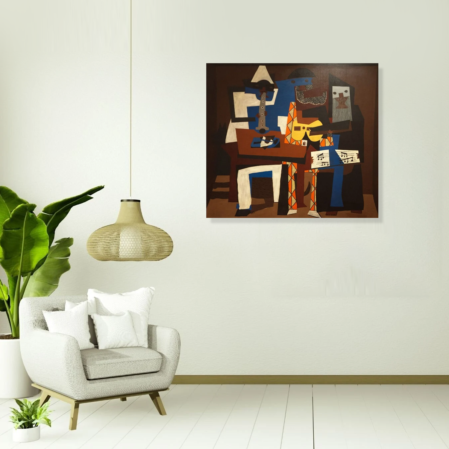 Three Musicians by Pablo Picasso Gallery Wrap Canvas Print