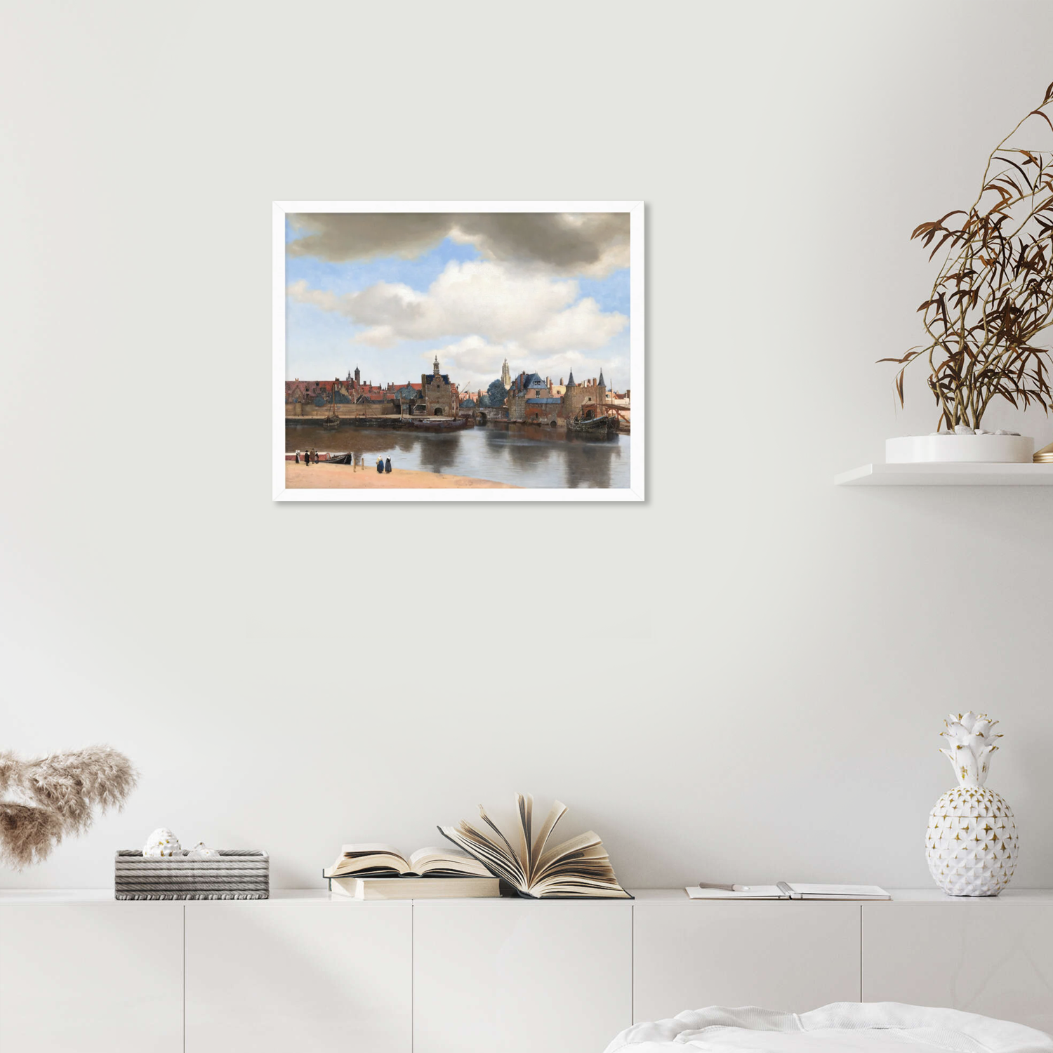 View of Delft Art By Johannes Vermeer Framed Print