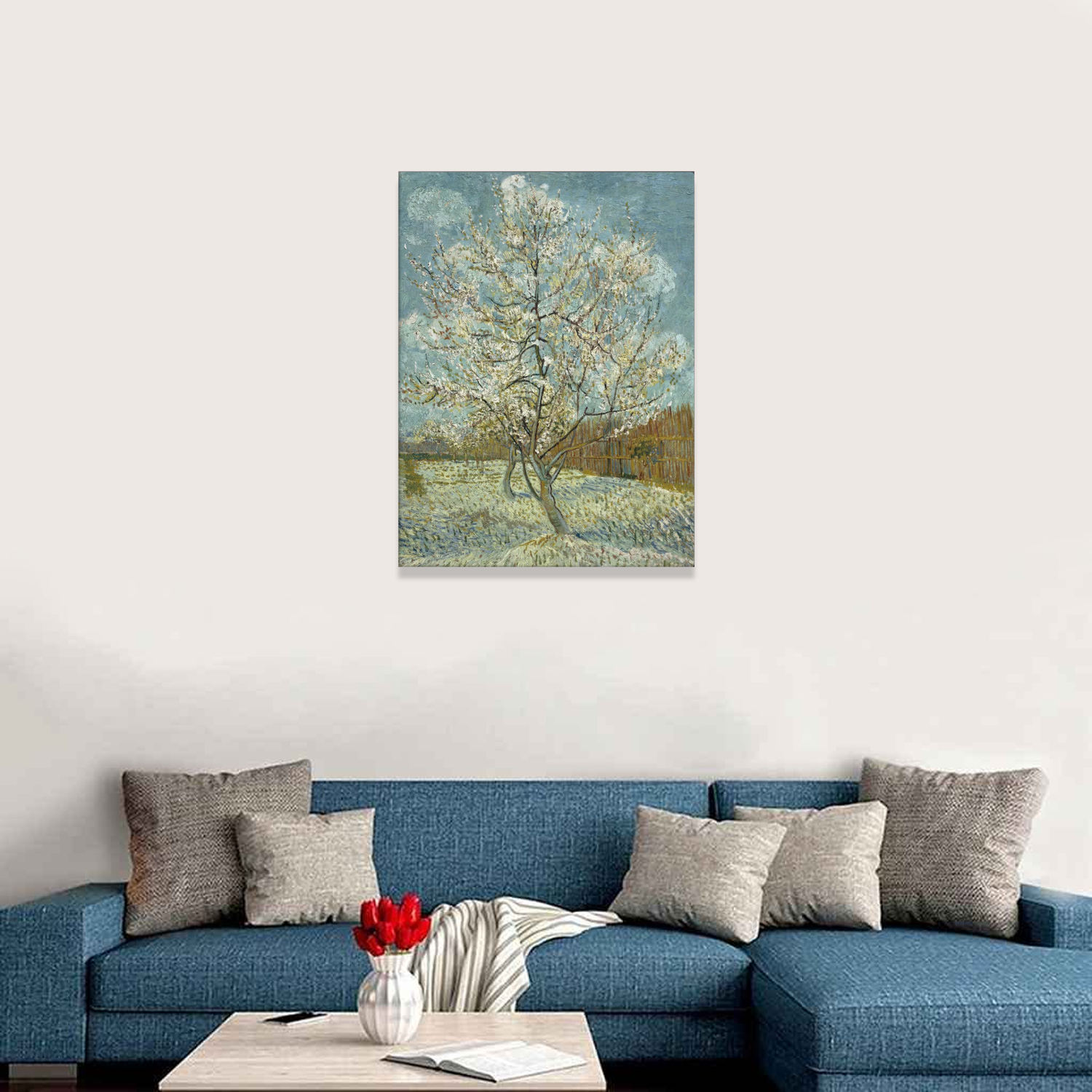 The pink peach tree by Vincent van Gogh Gallery Wrap Canvas Print