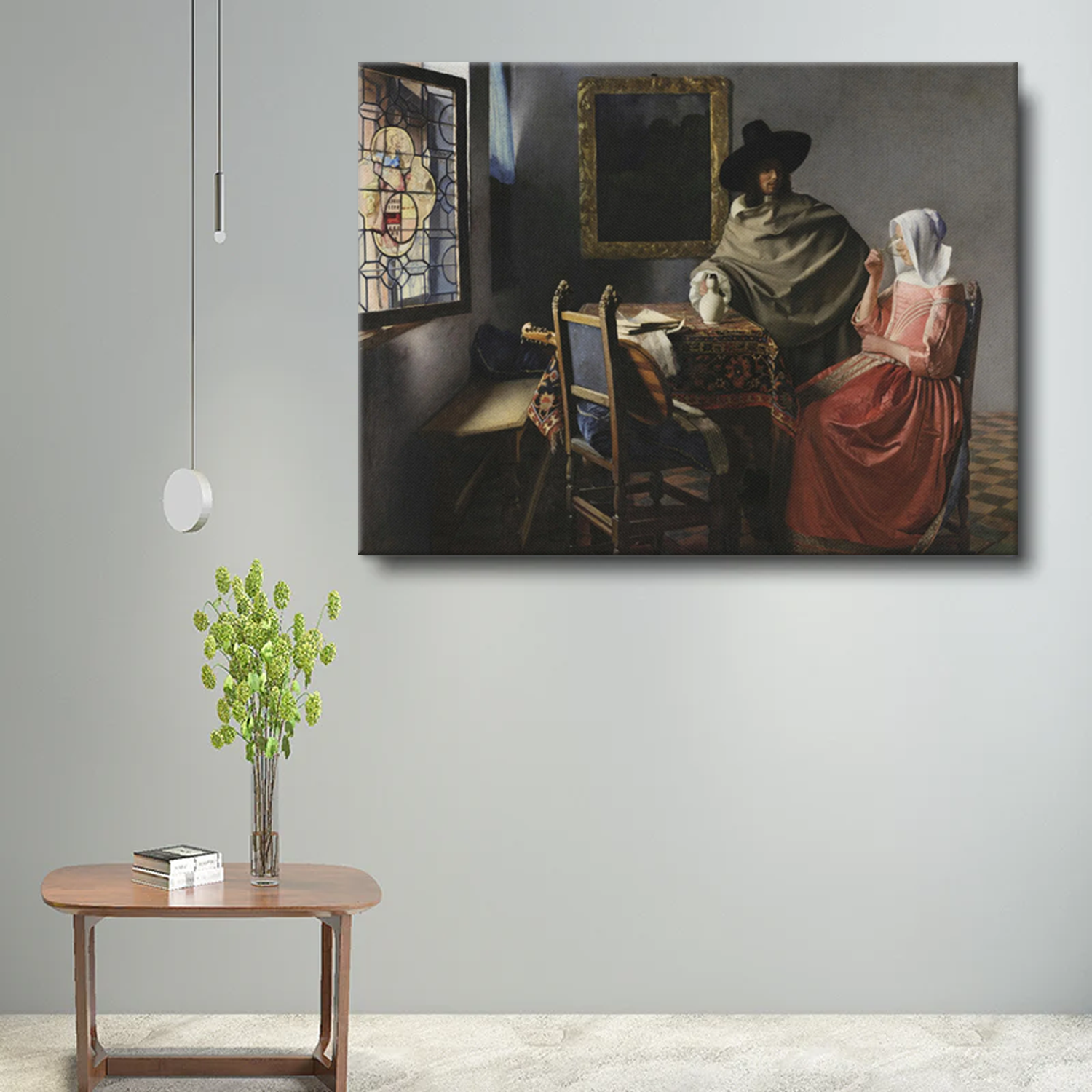 The Wine Glass Art By Johannes Vermeer Gallery Wrap Canvas Print