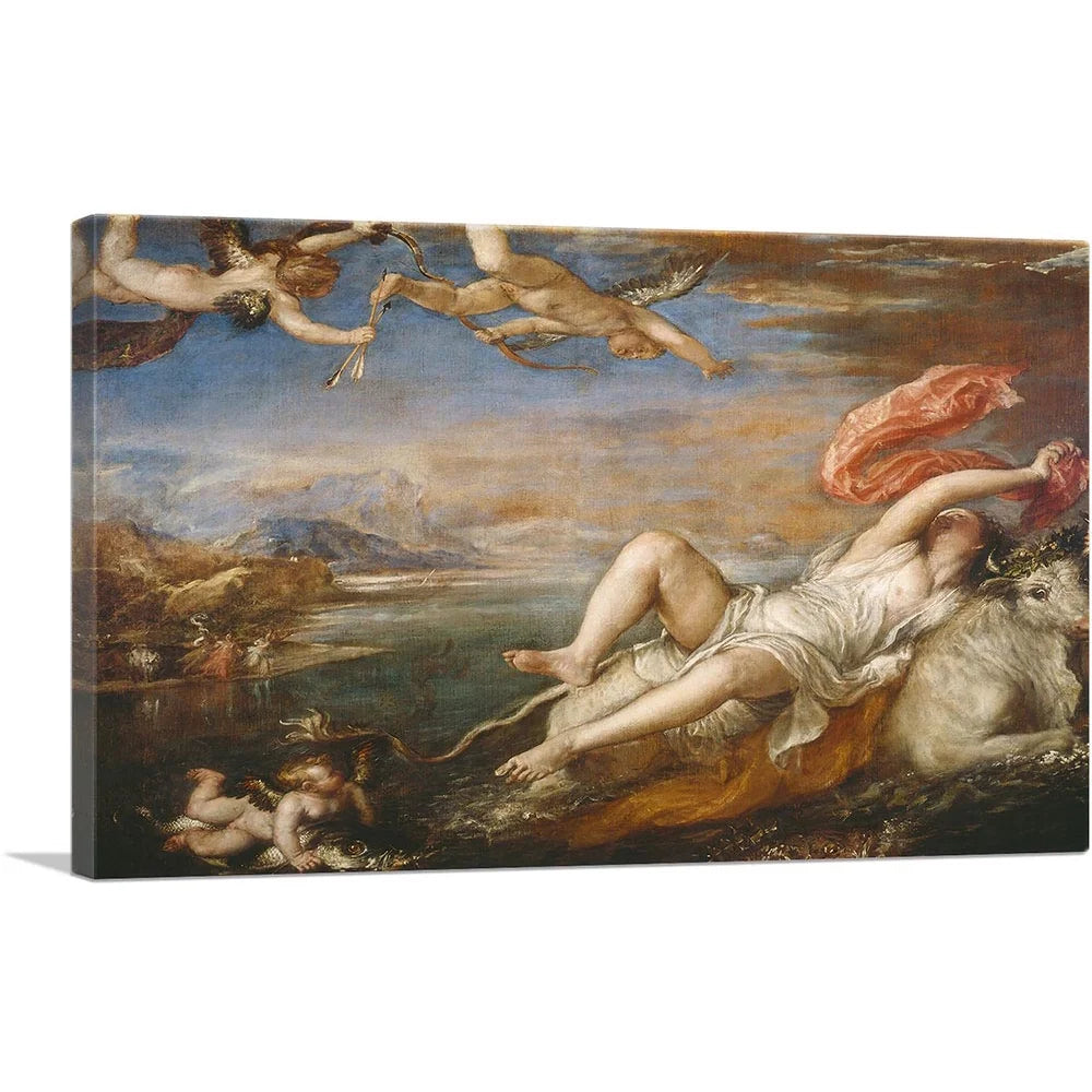 The Rape of Europa by Titian Tiziano Vecelli Canvas Art Print