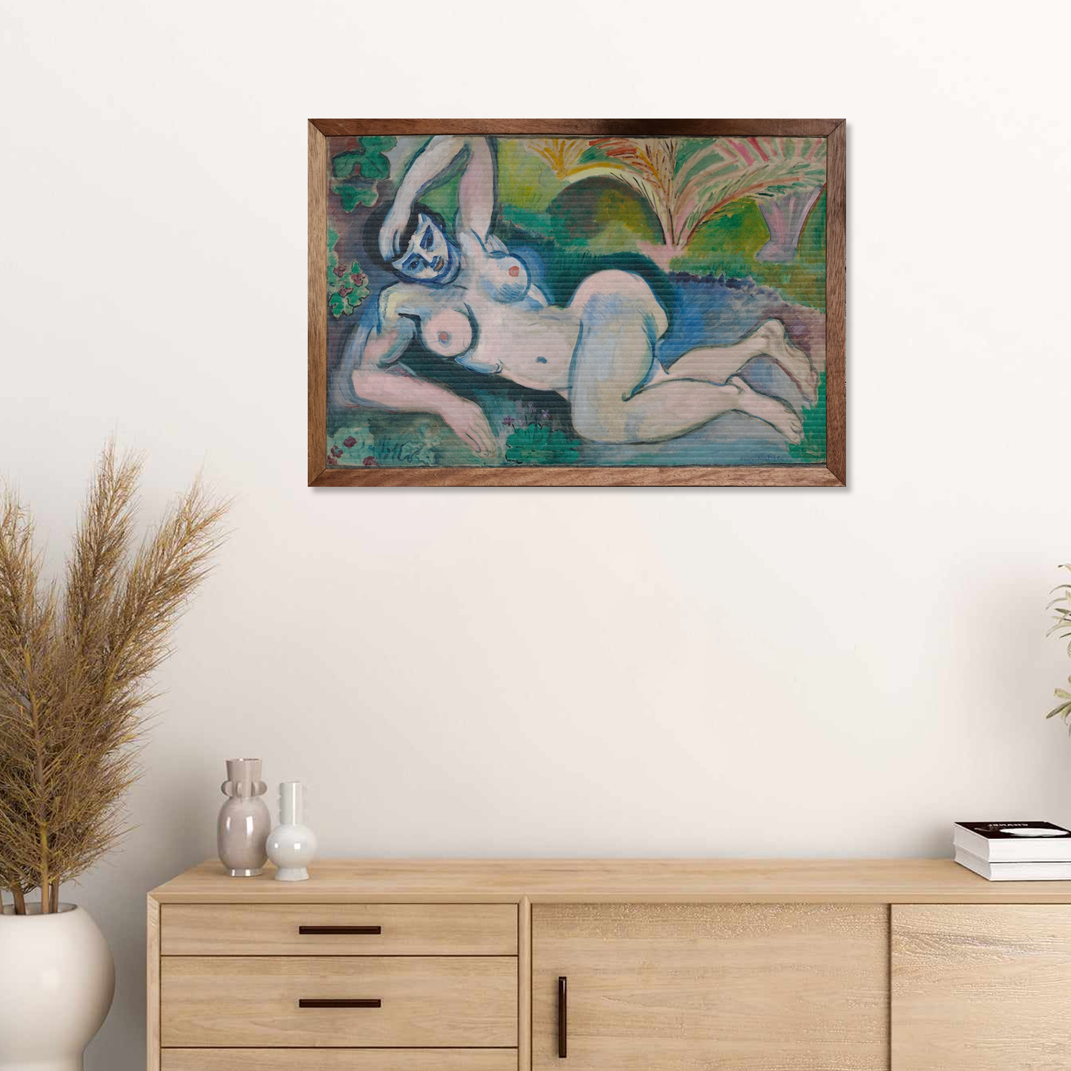 Blue Nude (Souvenir de Biskra) Canvas by Henri Matisse Gallery Wrapped Print With Framed