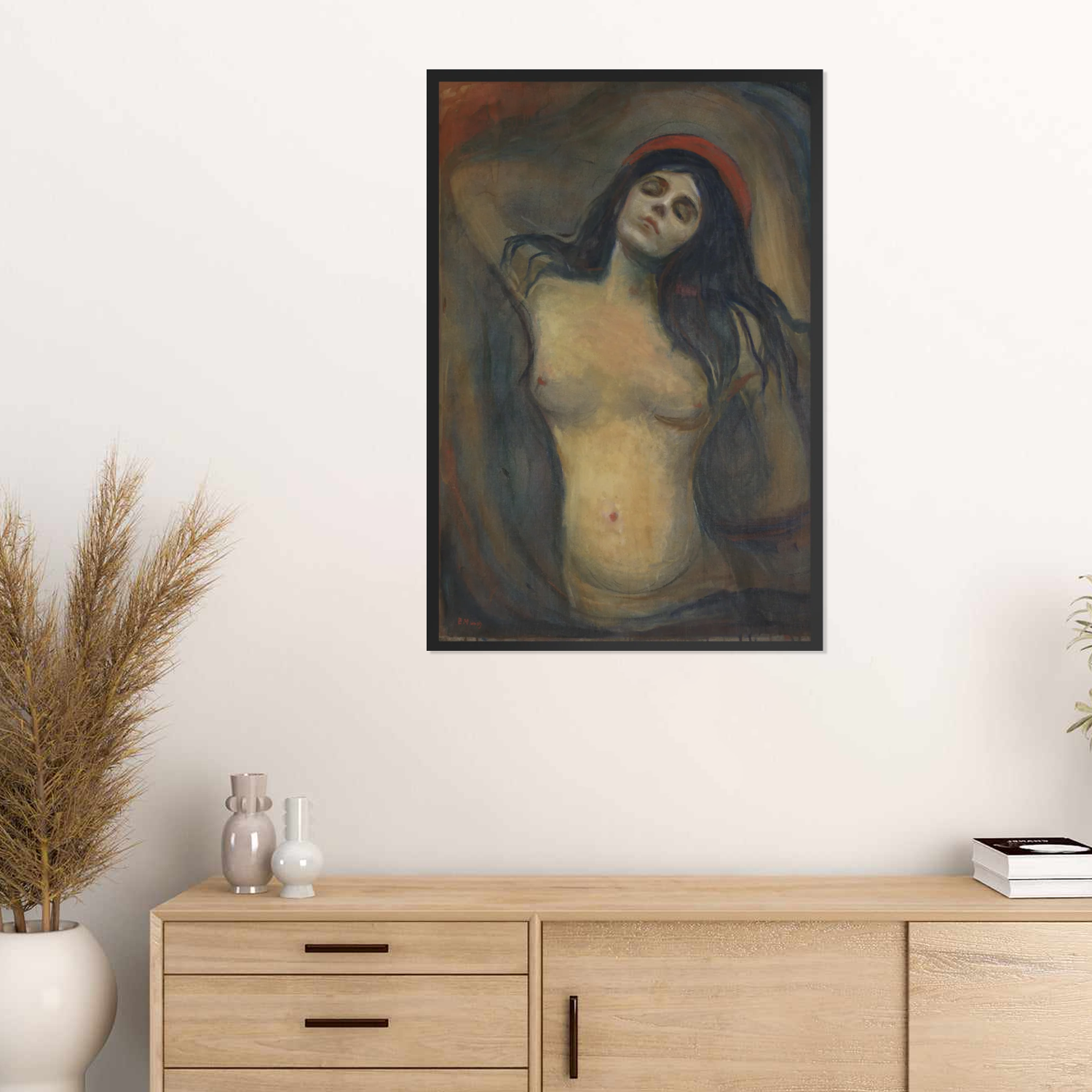 Madonna Art By Edvard Munch Framed Canvas Print