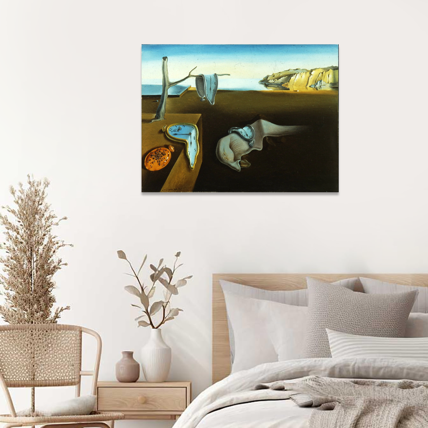 Persistence of Memory Art By Salvador Dali in Gallery Wrap Canvas Print