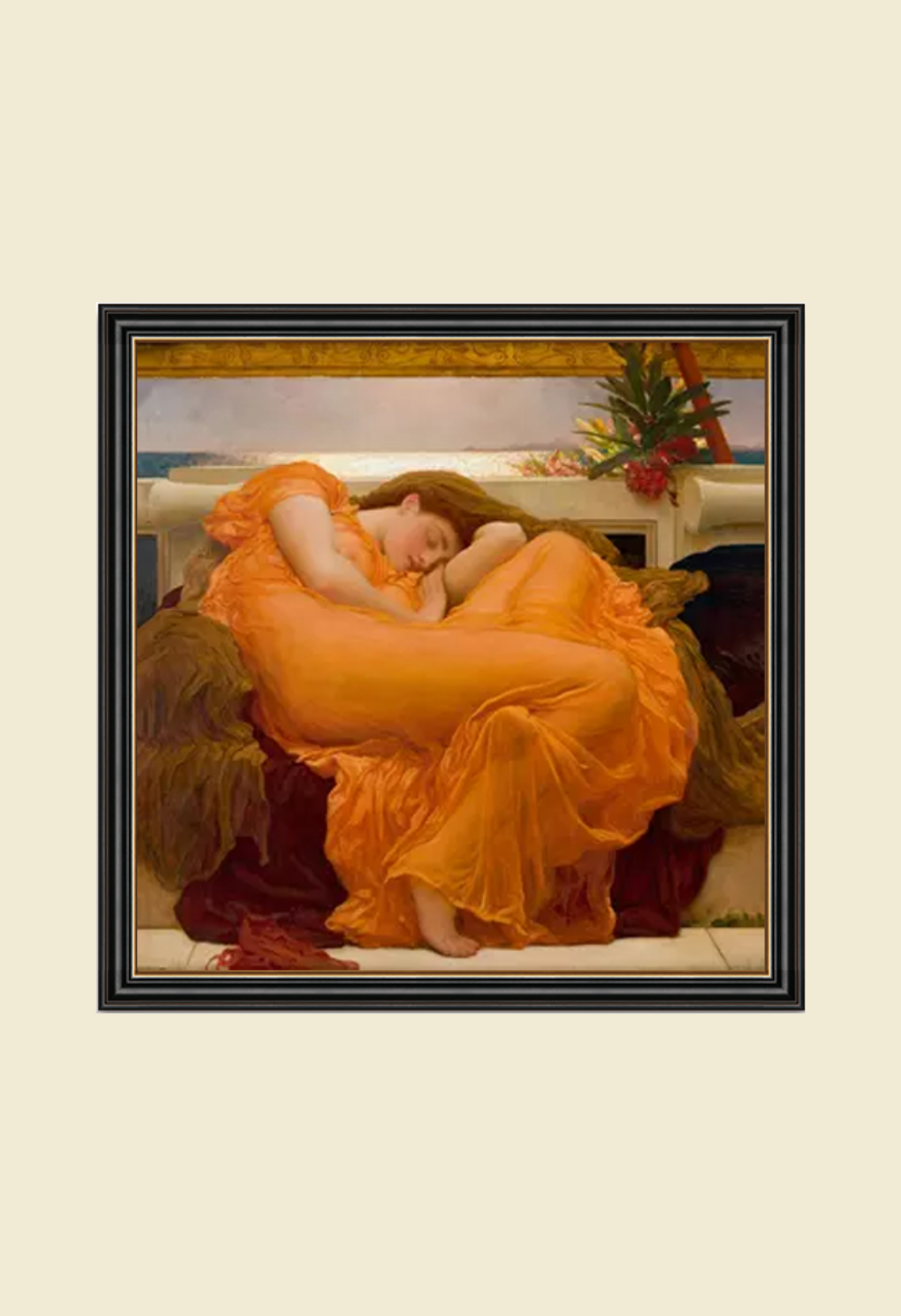 Flaming June Art by Frederic Lord Leighton