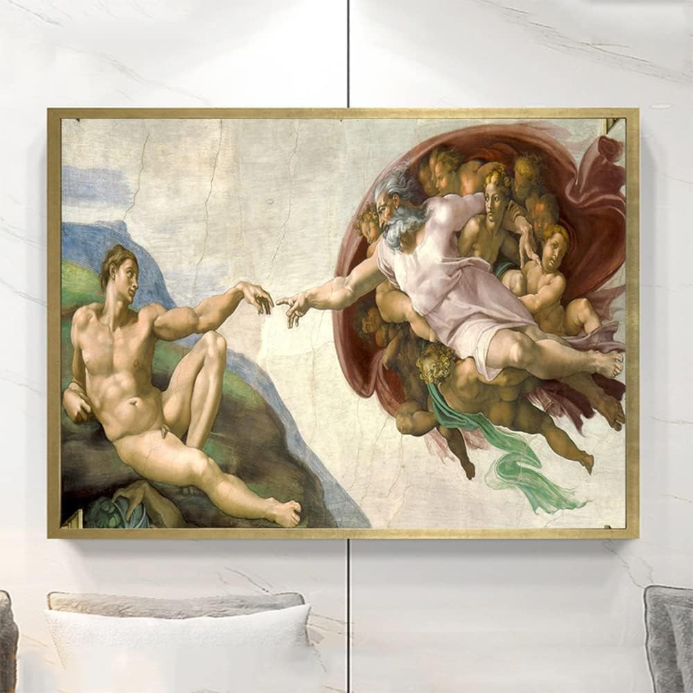The Creation Of Adam Art by Michelangelo 