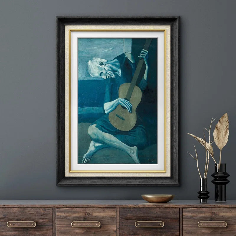 "The Old Guitarist" Painting by Pablo Picasso