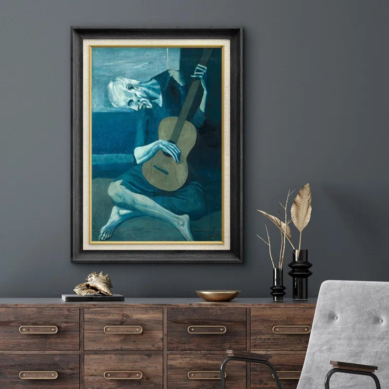 "The Old Guitarist" Painting by Pablo Picasso