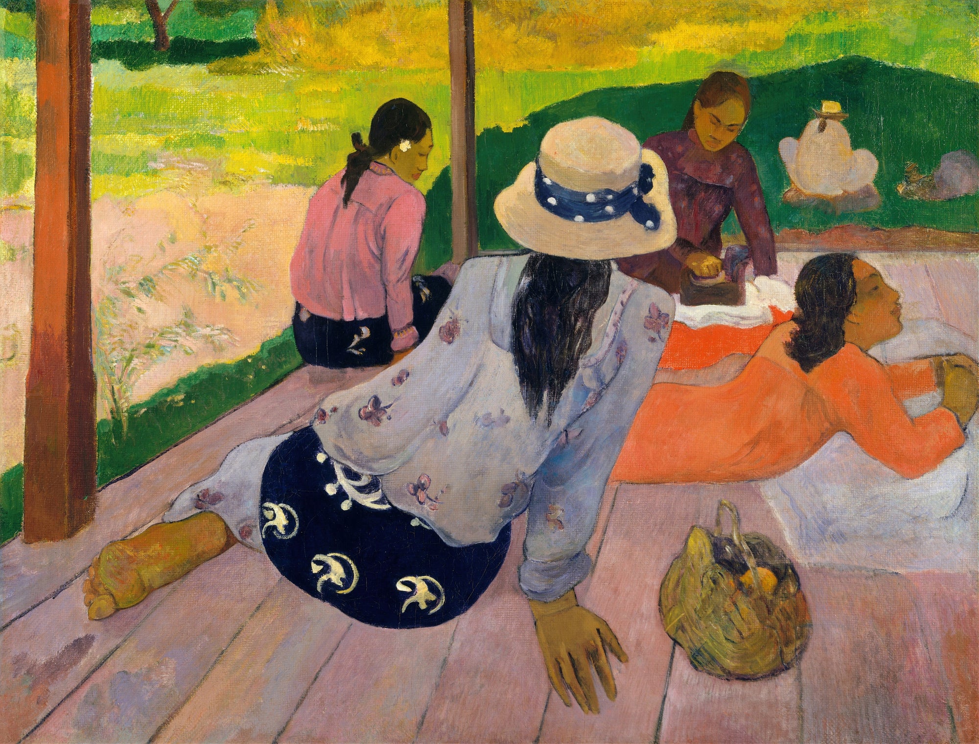 The Siesta by Paul Gauguin Gallery Wrap Canvas Print