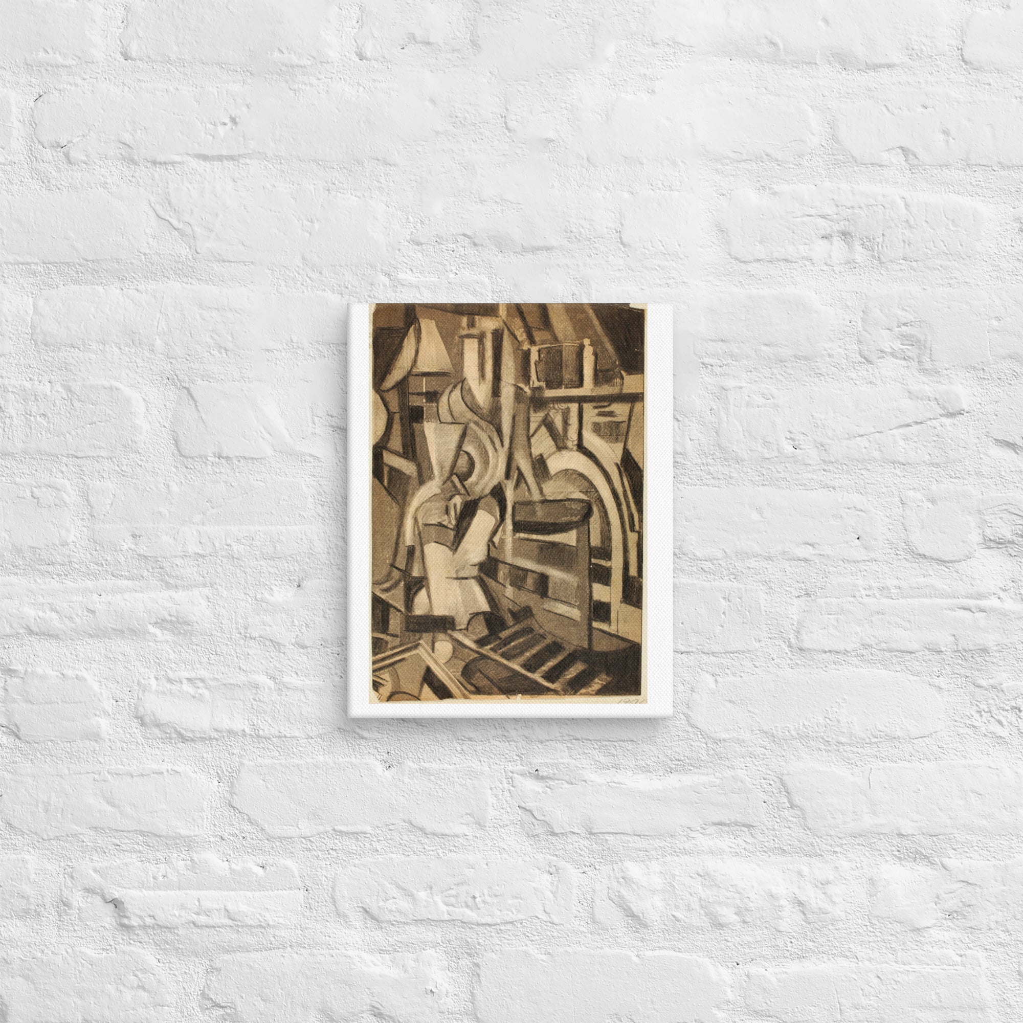 Abstract–Seated Figure by Carl Newman Canvas Print