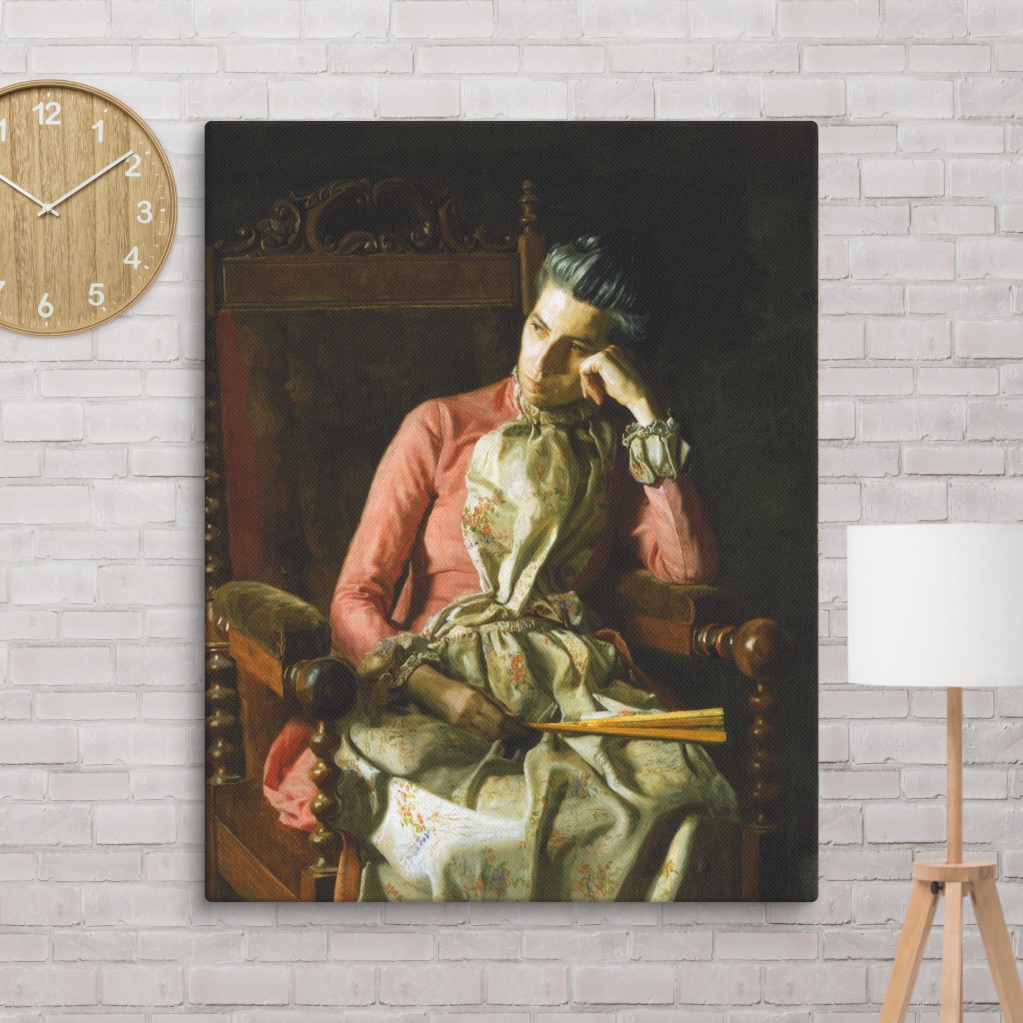 Miss Amelia Van Buren Art By Thomas Eakins Canvas Print