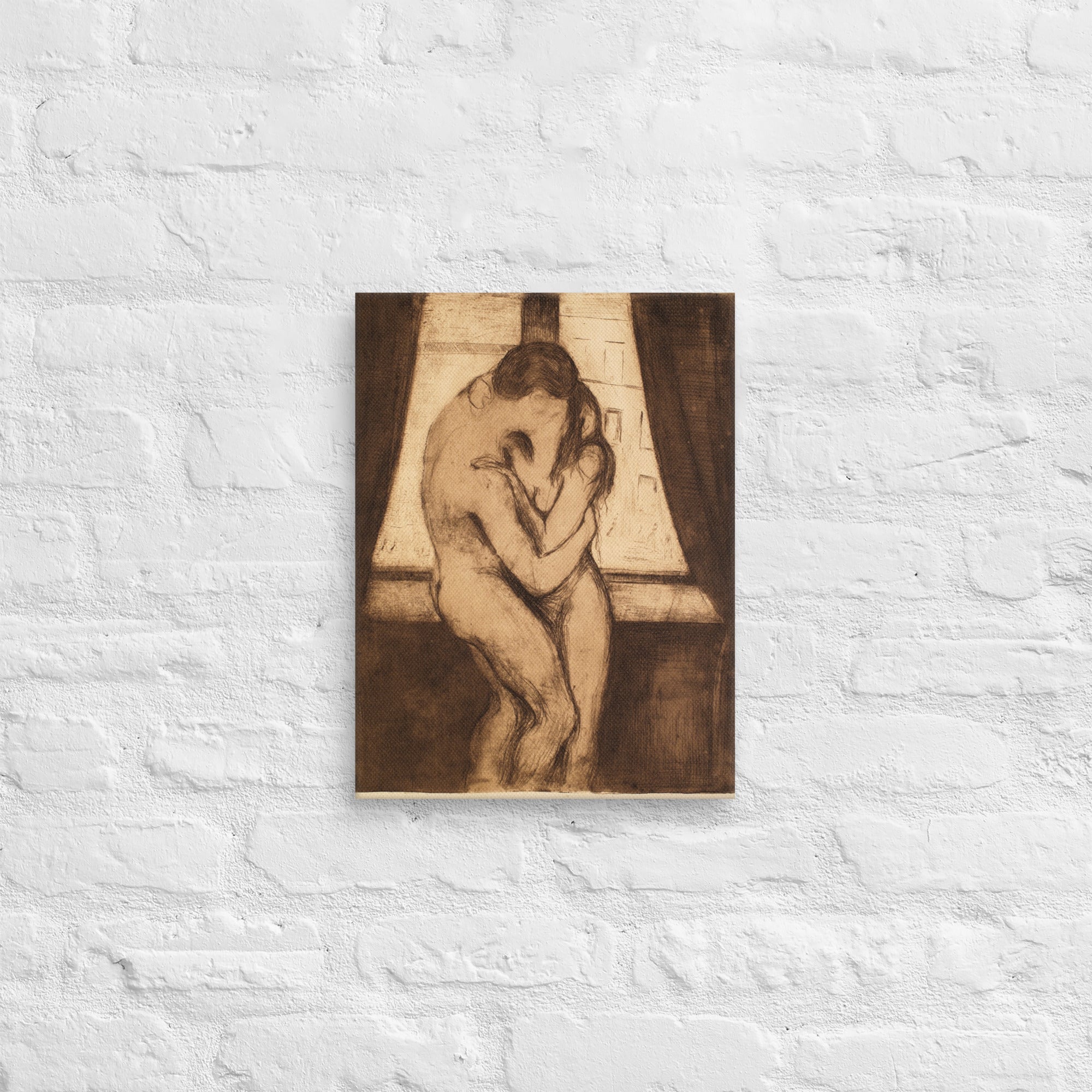 The Kiss by Edvard Munch Canvas Print