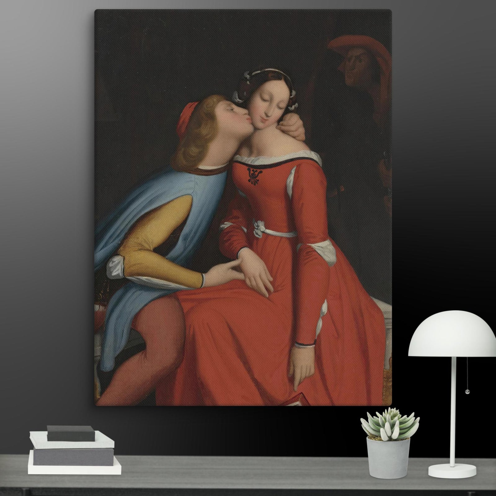 Paolo And Francesca by Jean Auguste Dominique Ingres Canvas Print