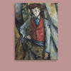 Boy in a Red Waistcoat Art By Paul Cézanne Canvas Print