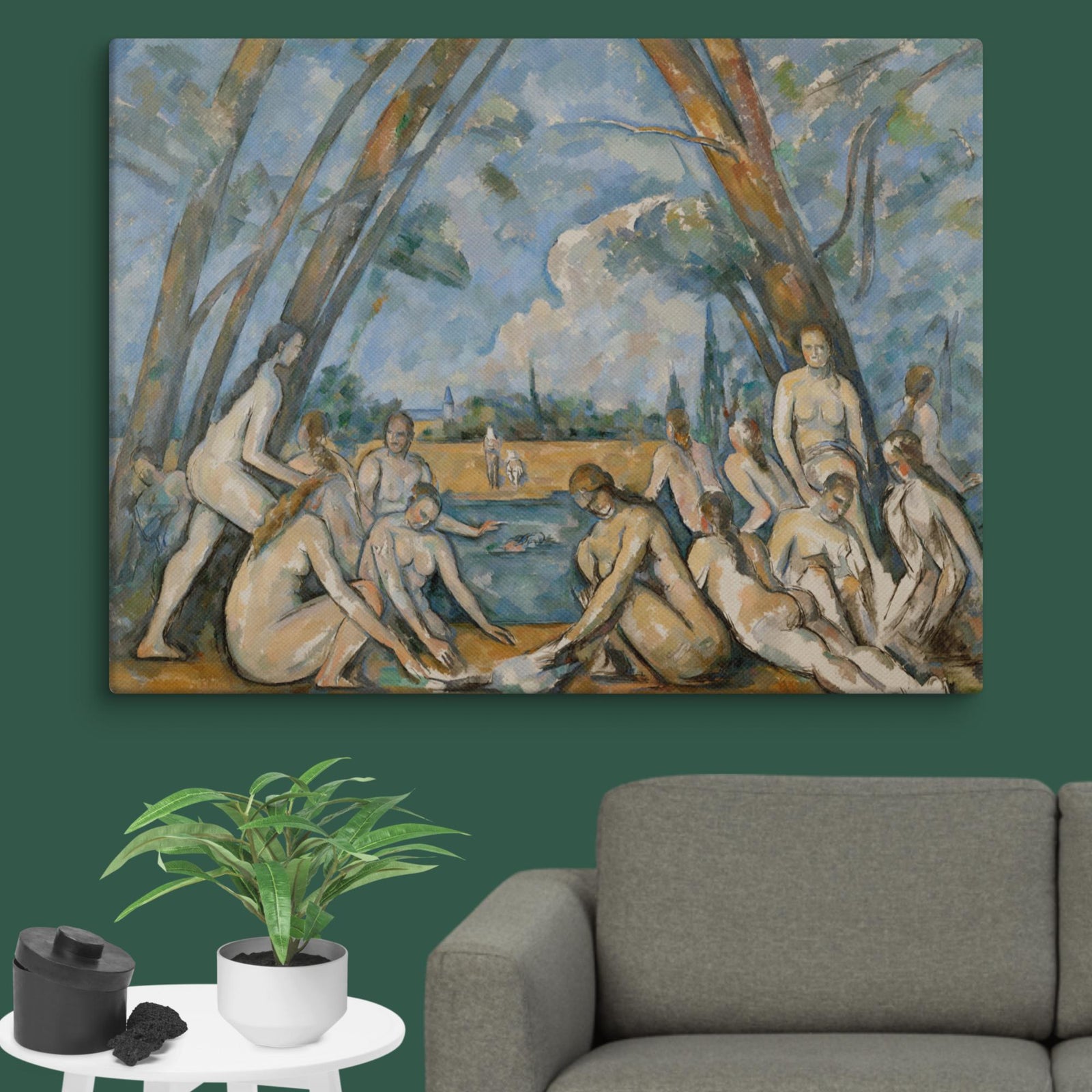 The Large Bathers Art By Paul Cézanne Canvas Print