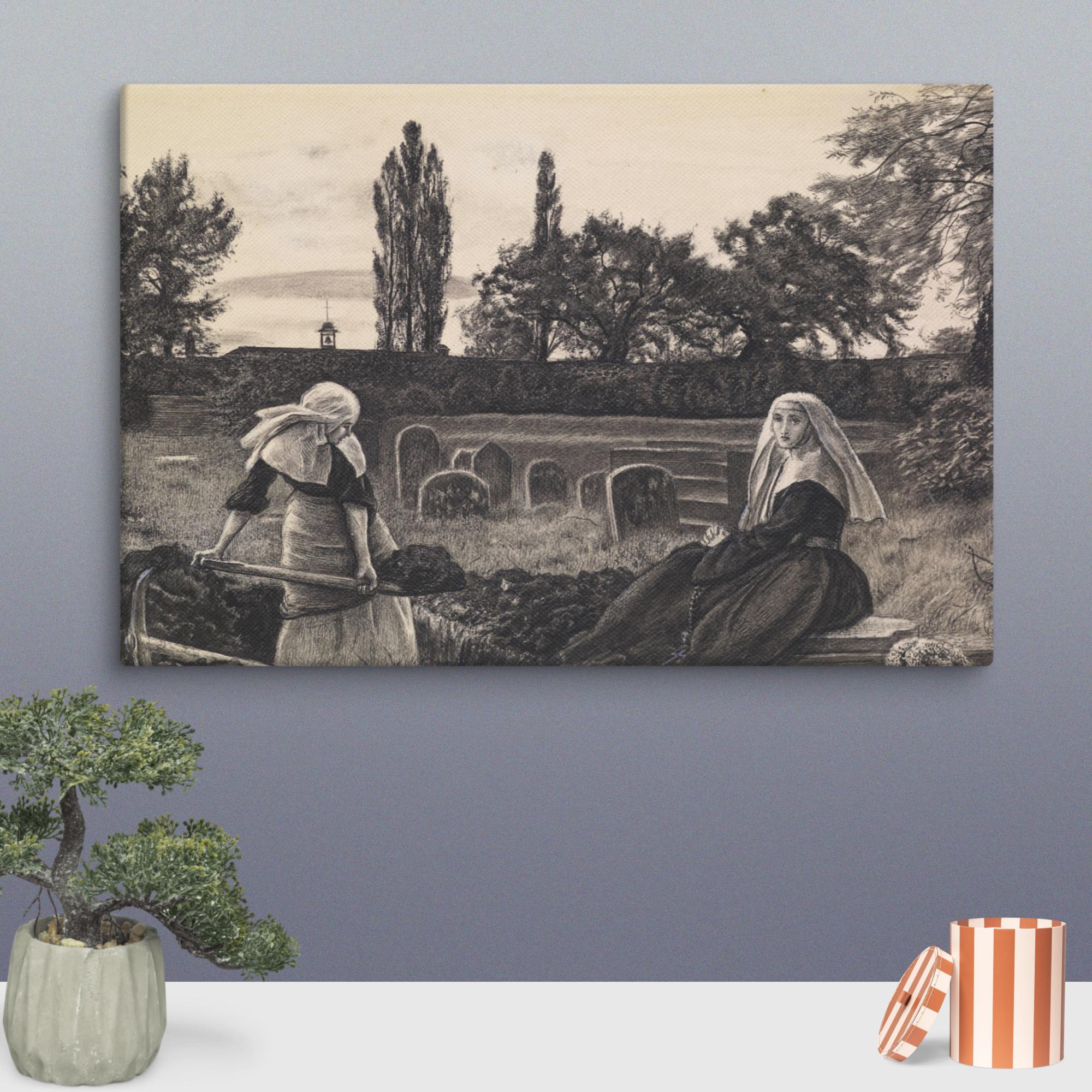 The Vale of Rest art by John Everett Millais Canvas Print