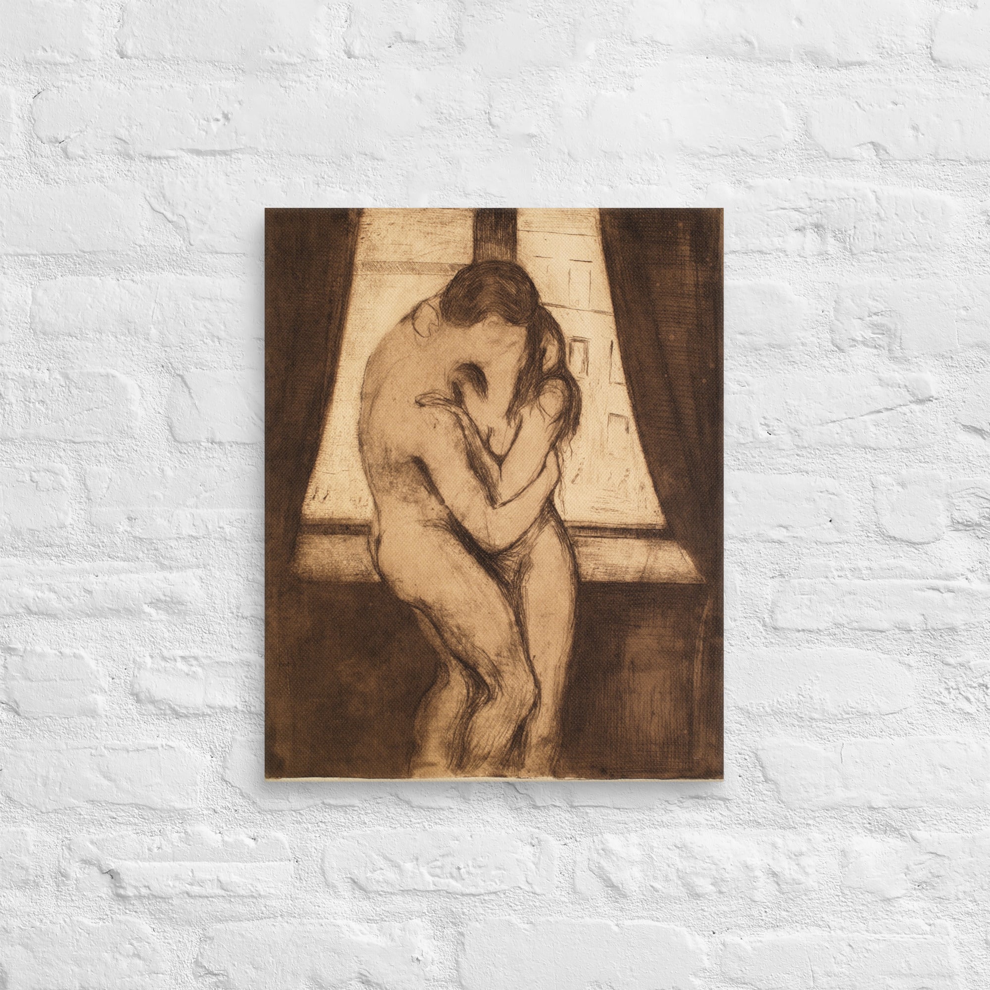 The Kiss by Edvard Munch Canvas Print