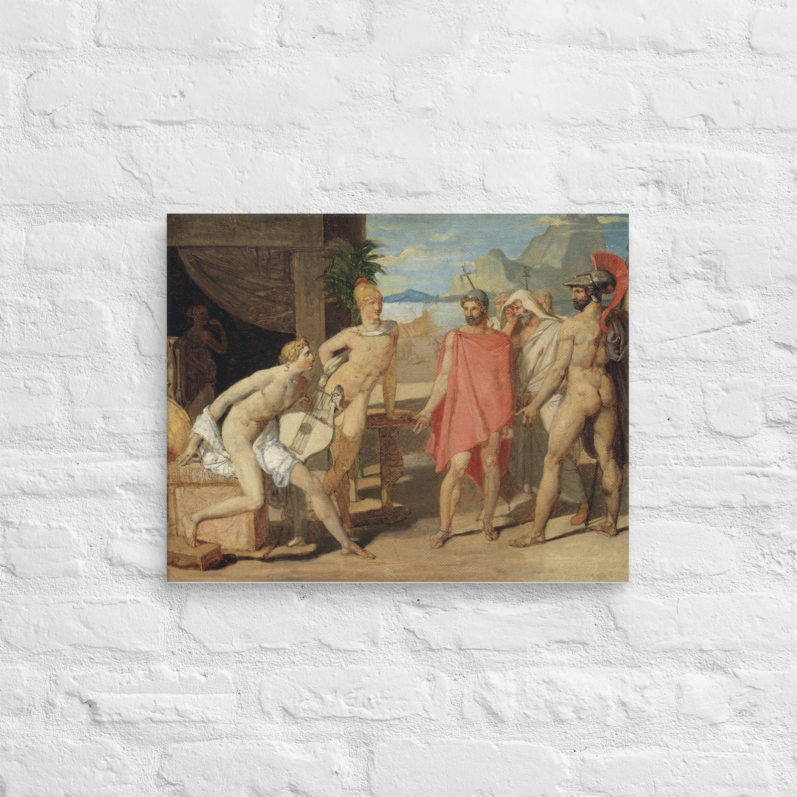 Achilles Receiving in his Tent the Envoys of Agamemnon by Jean Auguste Dominique Ingres Canvas Print