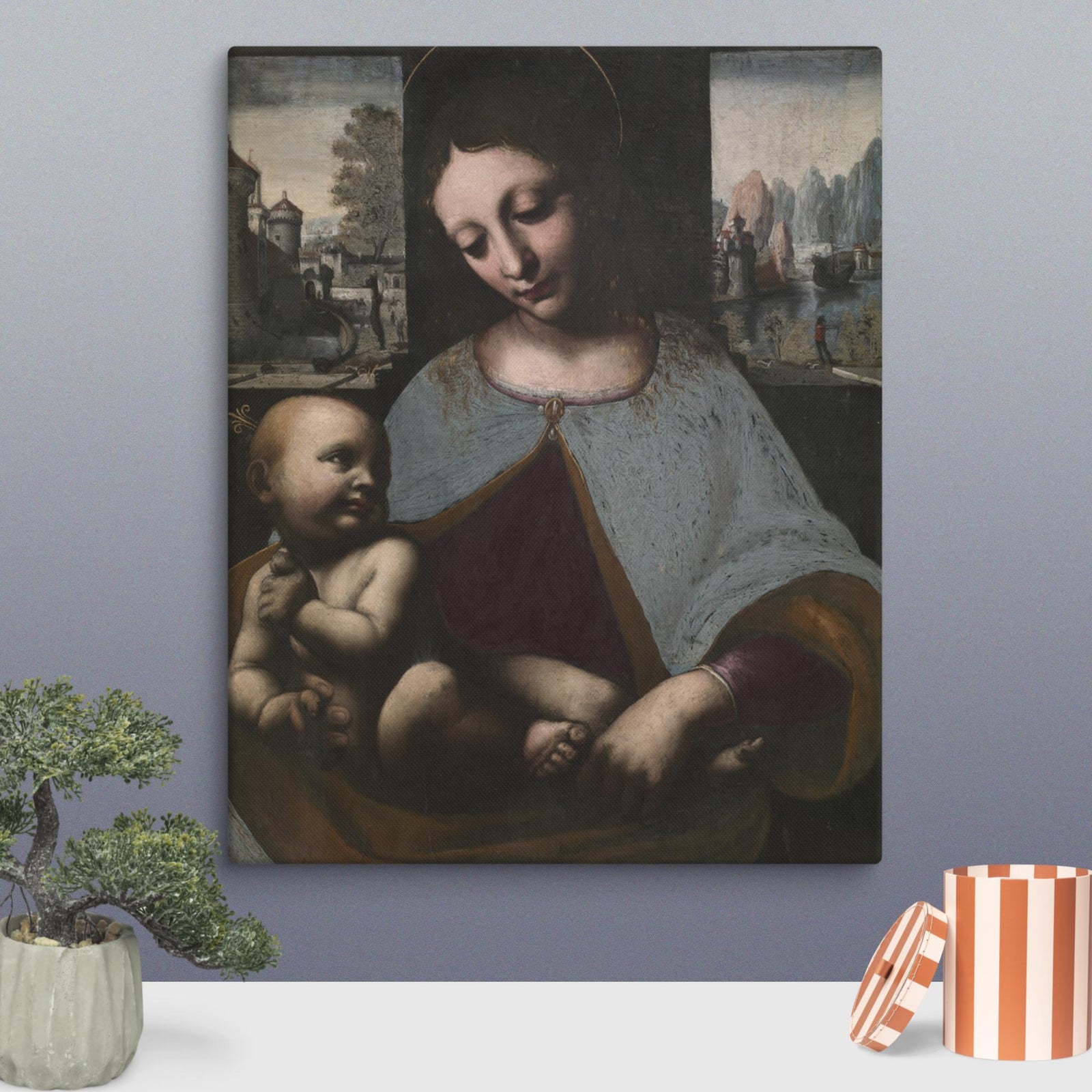 Virgin and Child by Leonardo da Vinci Canvas Print