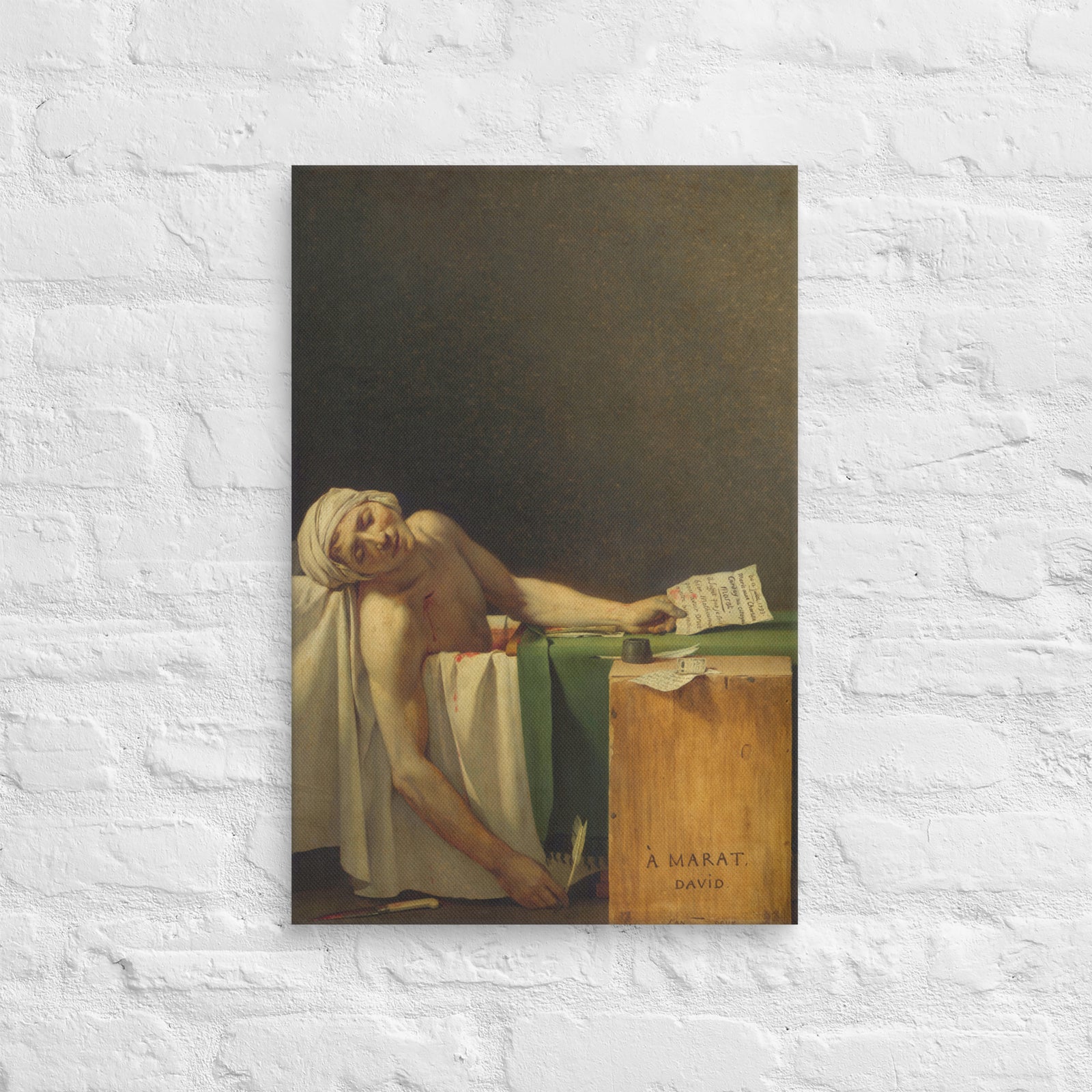 The Death of Marat art by Jacques-Louis David