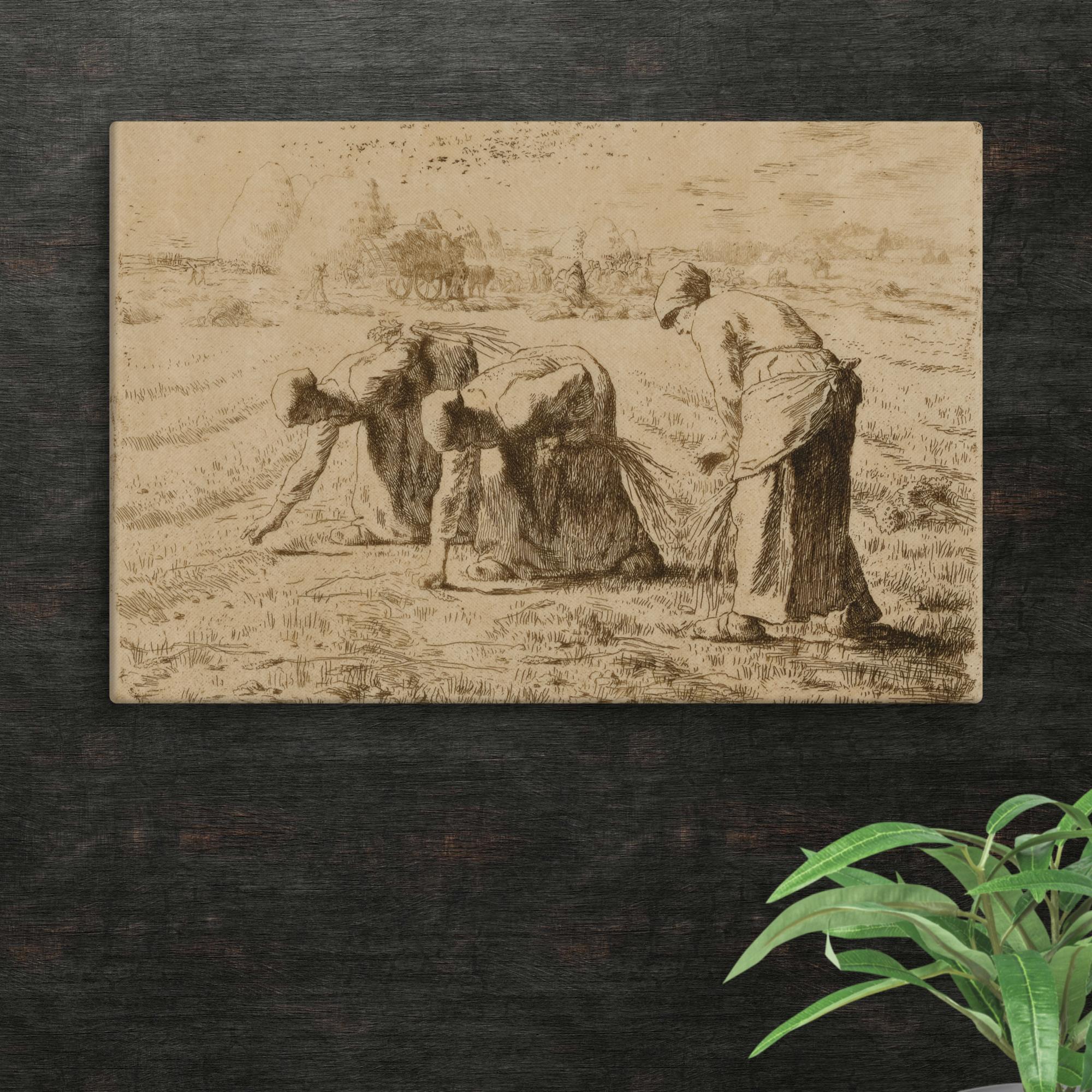 The Gleaners art by Jean-François Millet Canvas Print