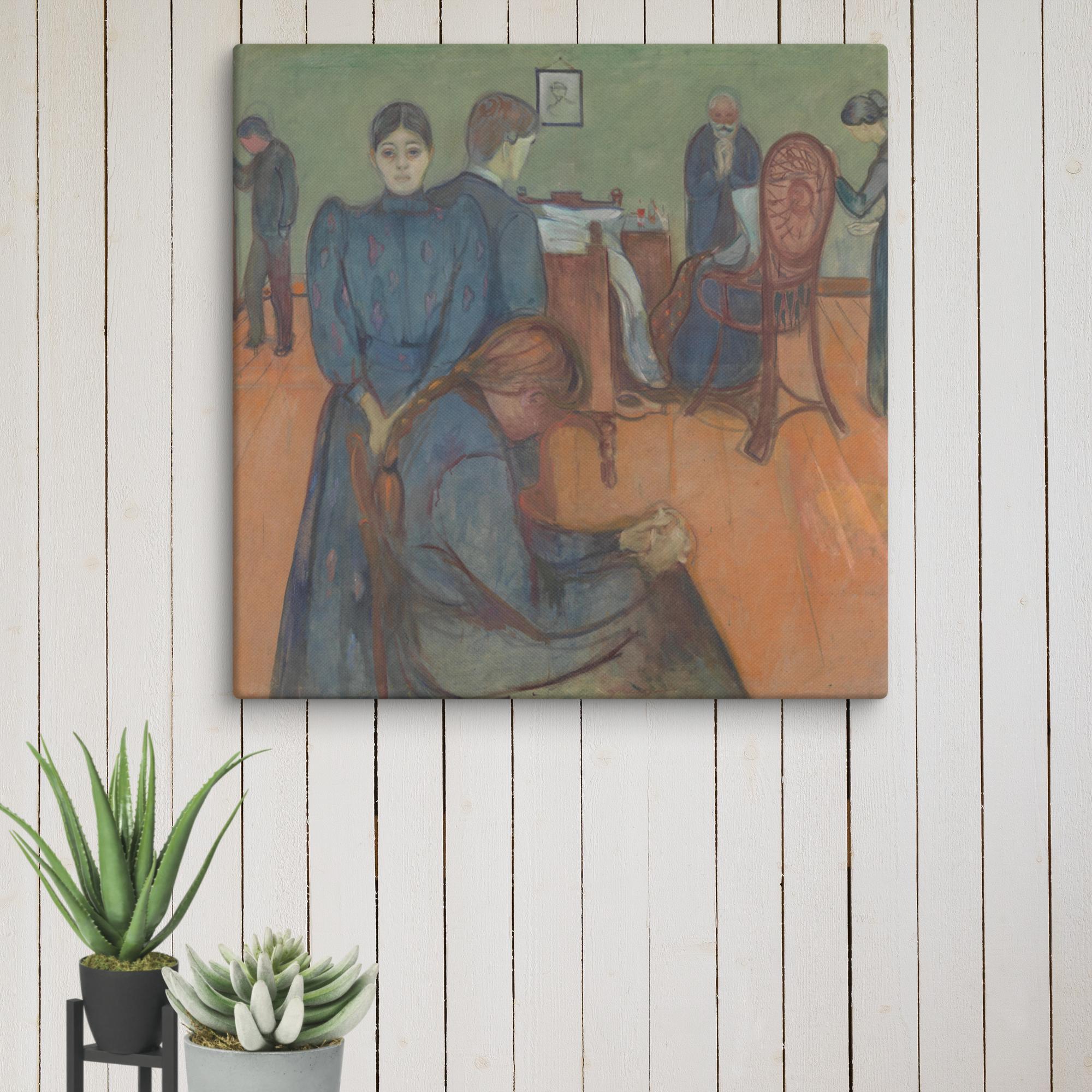 Death in the Sickroom by Edvard Munch Canvas Print