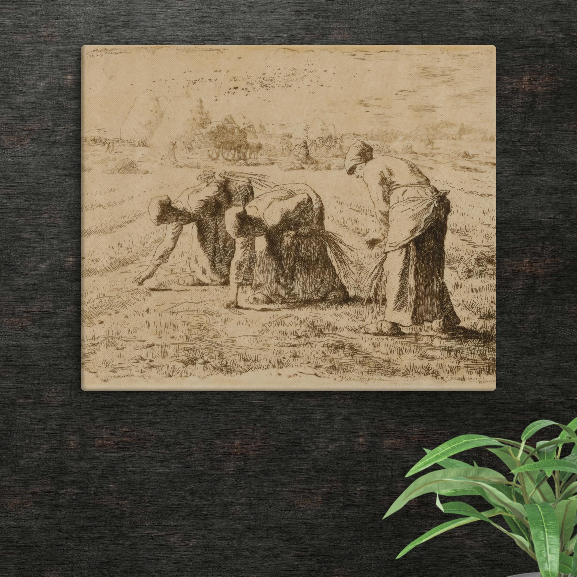 The Gleaners art by Jean-François Millet Canvas Print