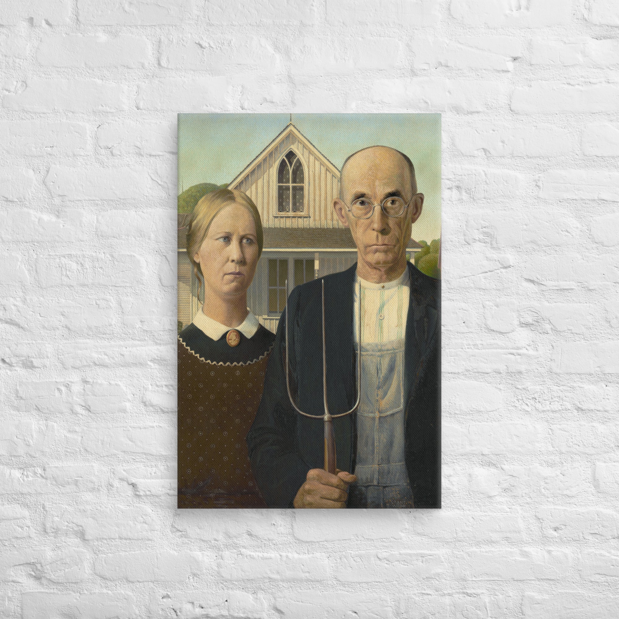 American Gothic by Grant Wood Canvas Print