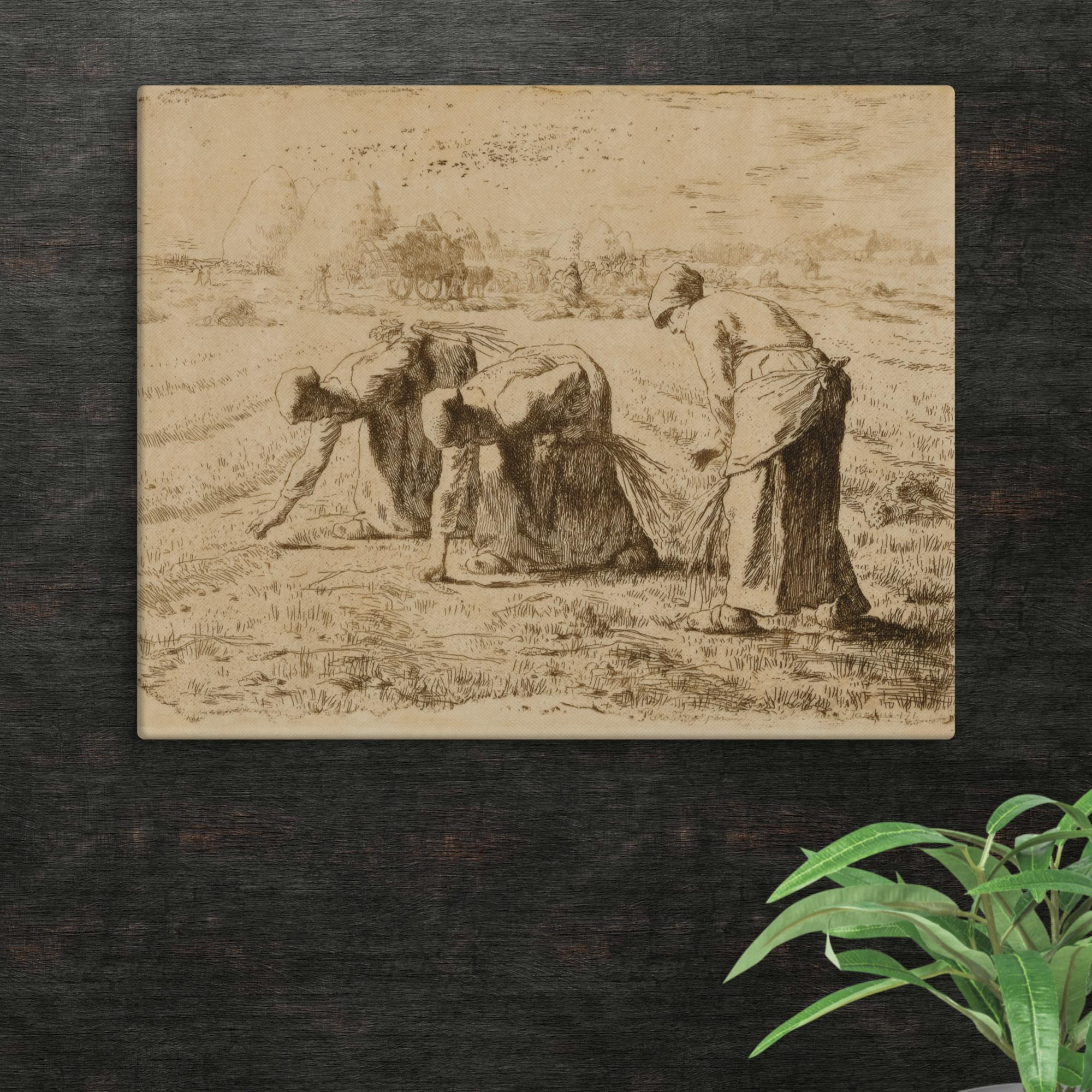 The Gleaners art by Jean-François Millet Canvas Print