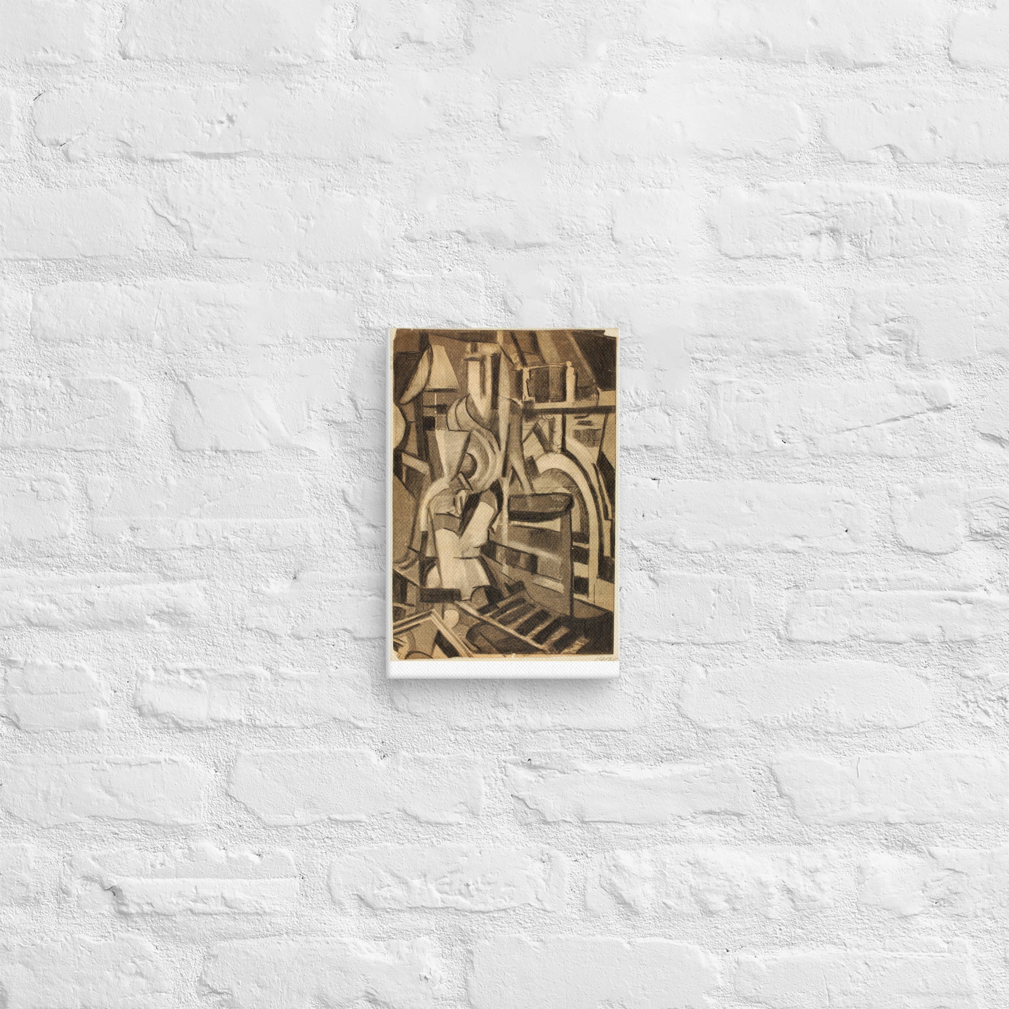 Abstract–Seated Figure by Carl Newman Canvas Print