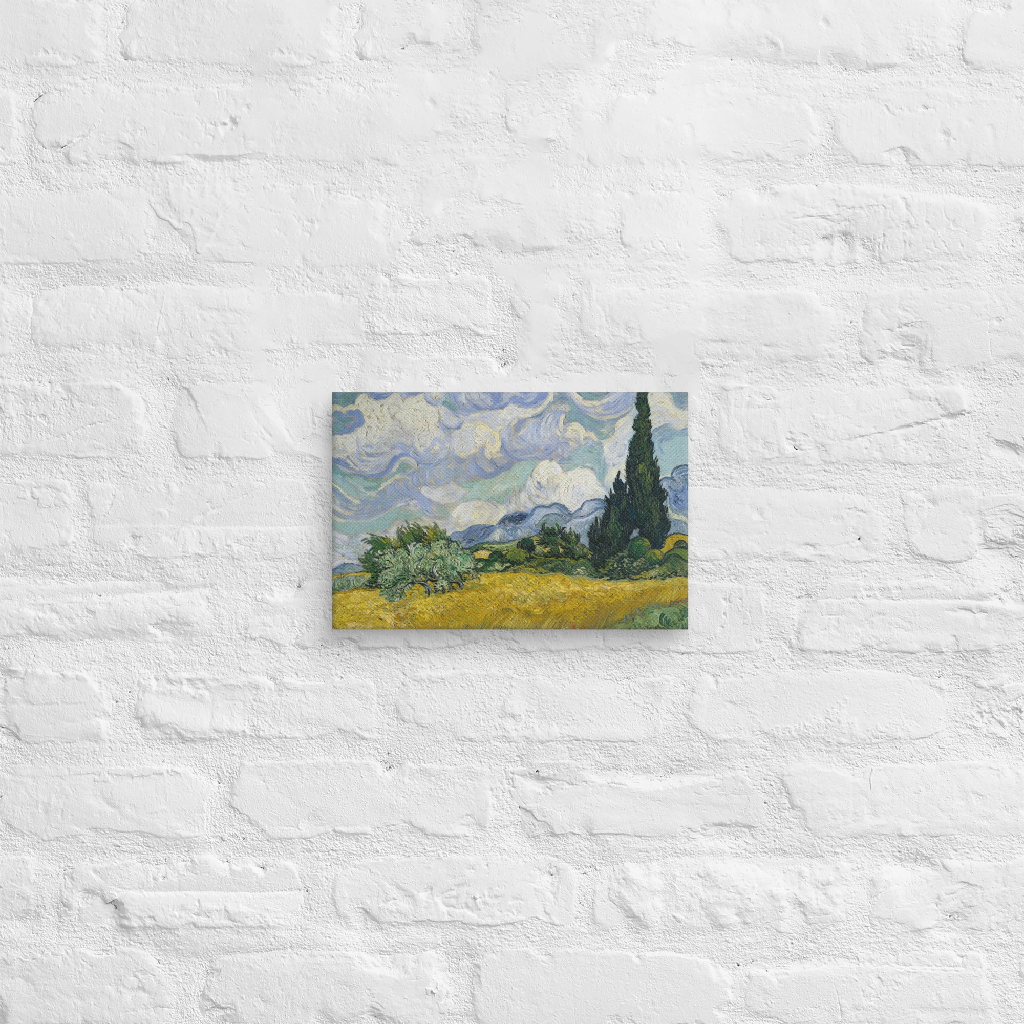 Wheat Field with Cypresses Art By Vincent van Gogh Canvas Print