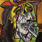 The Woman Weeping Canvas Art By Picasso - Gallery Wrap