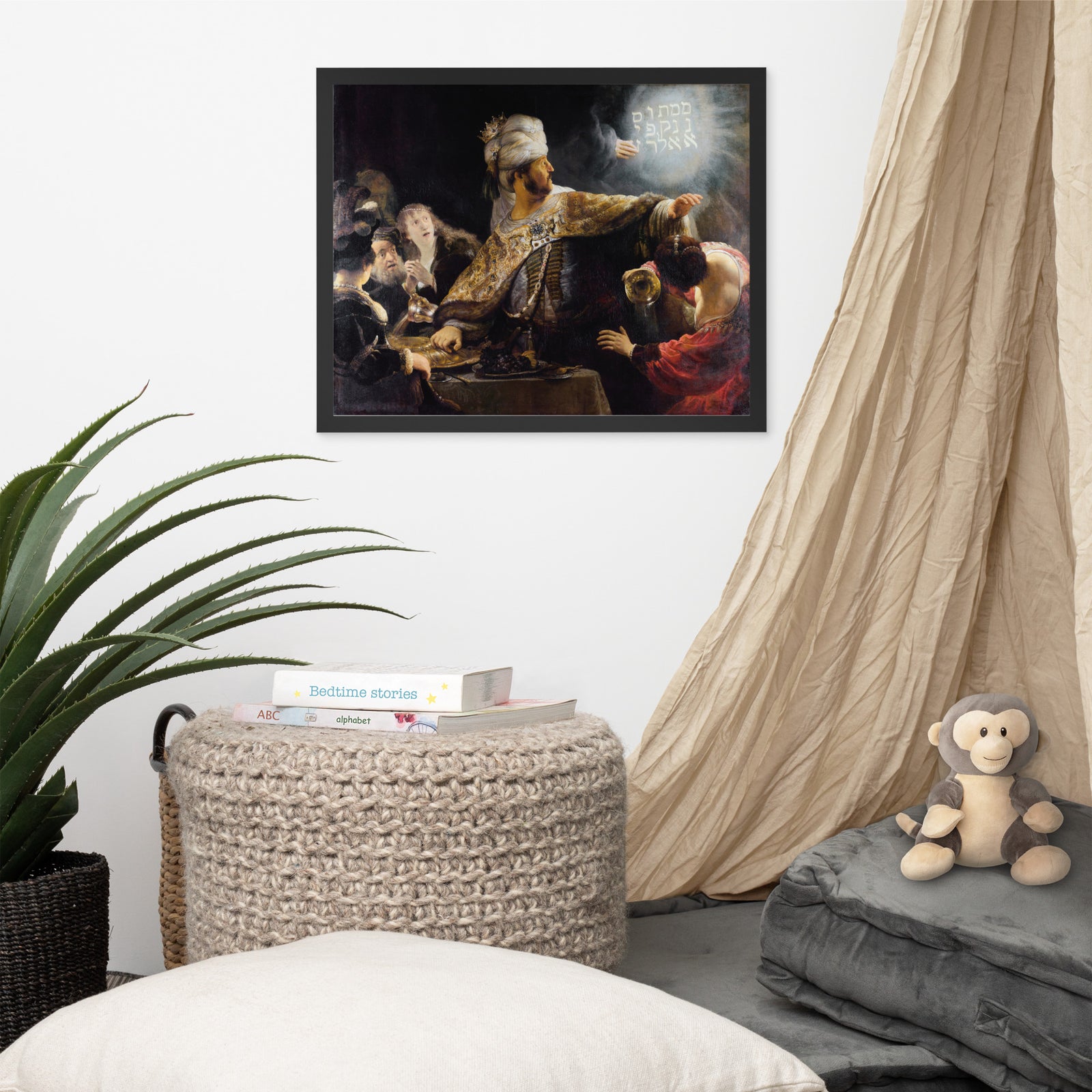 Belshazzar’s feast by Rembrandt van Rijn Framed poster Print