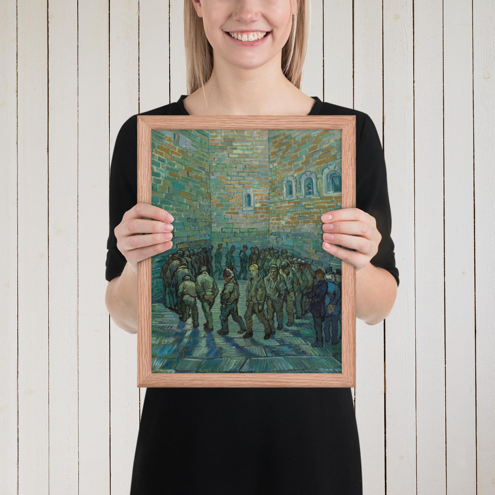 The Prison Courtyard by Vincent van Gogh Framed poster Print