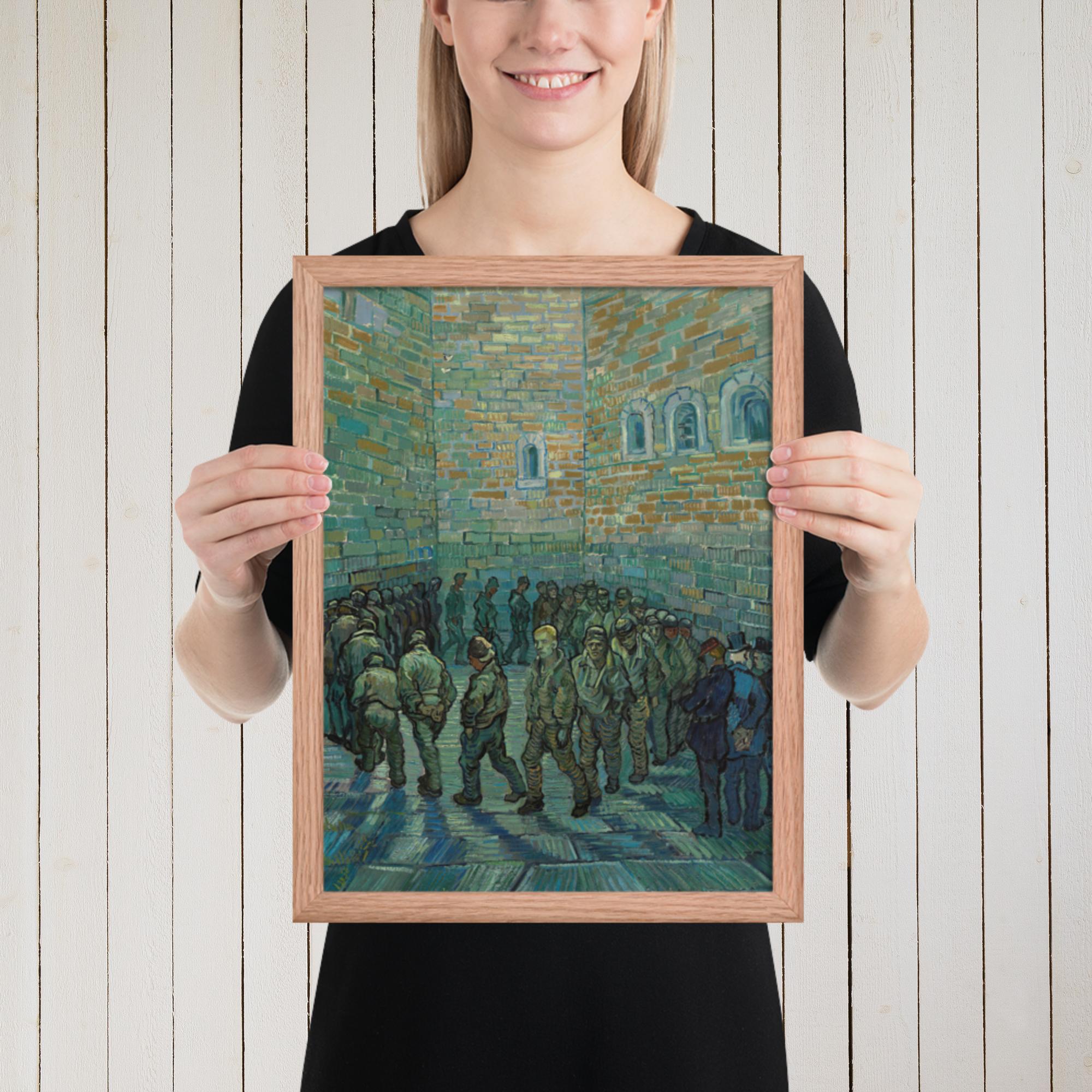 The Prison Courtyard by Vincent van Gogh Framed poster Print