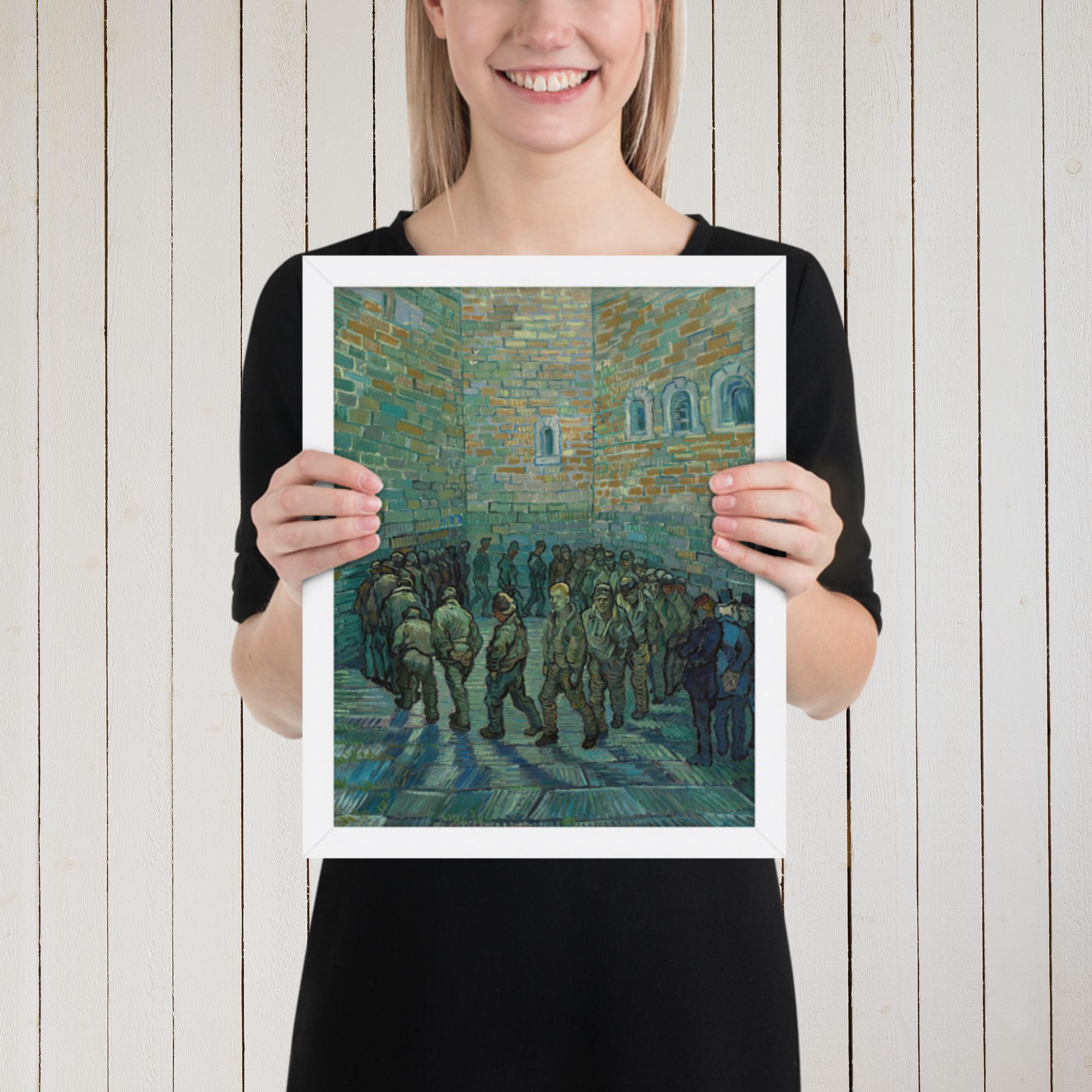 The Prison Courtyard by Vincent van Gogh Framed poster Print