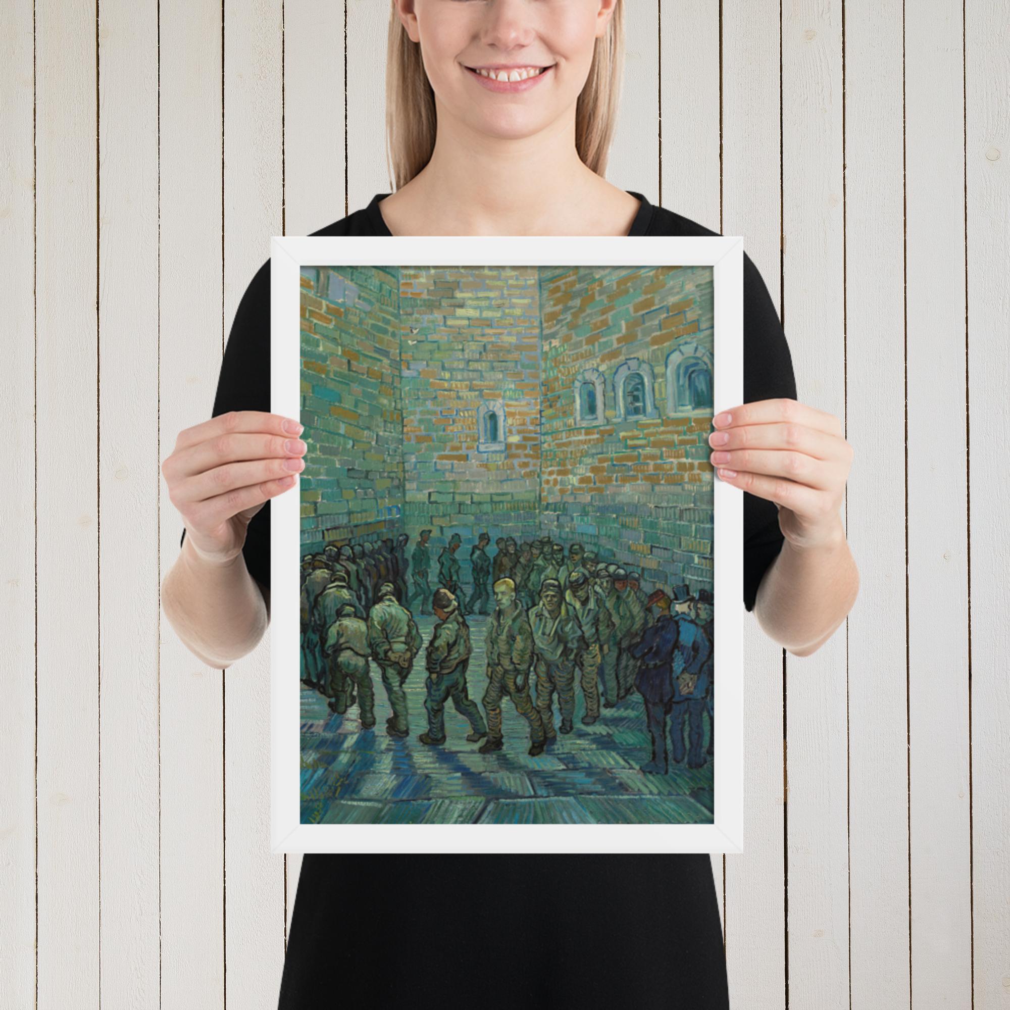 The Prison Courtyard by Vincent van Gogh Framed poster Print