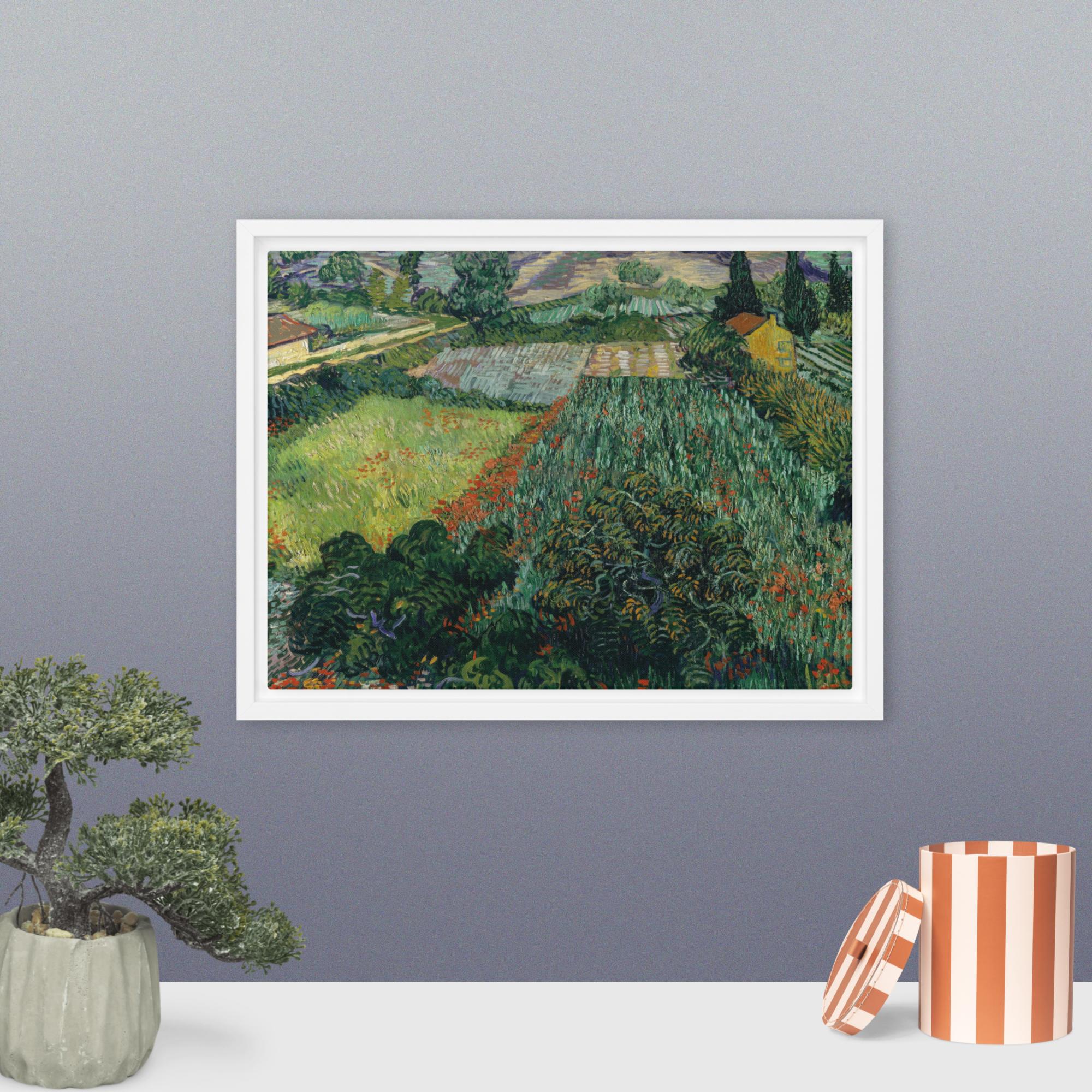 Field with Poppies by Vincent van Gogh Framed canvas Print